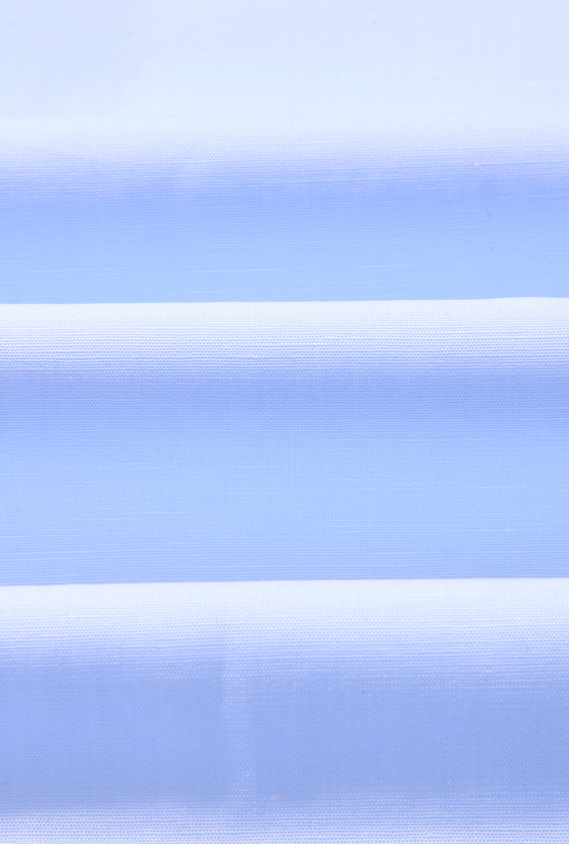 Blue St James' Collar Tailored Fit Single Cuff Cotton & Linen Shirt