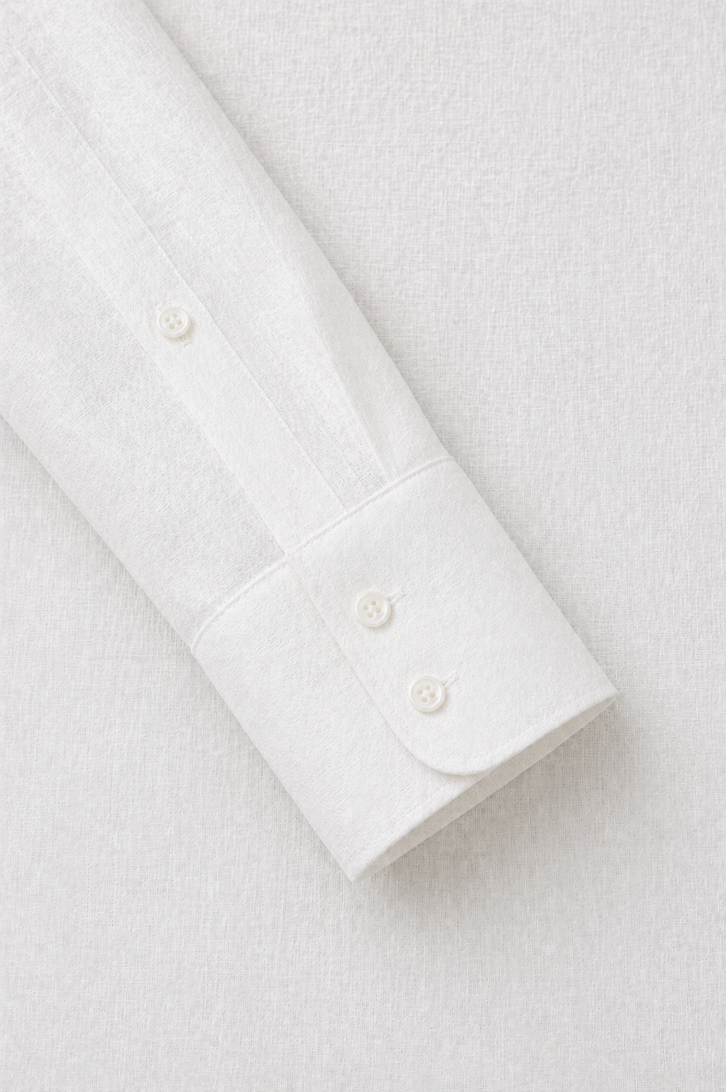 Ivory Cutaway Collar Standard Fit Single Cuff Linen Shirt