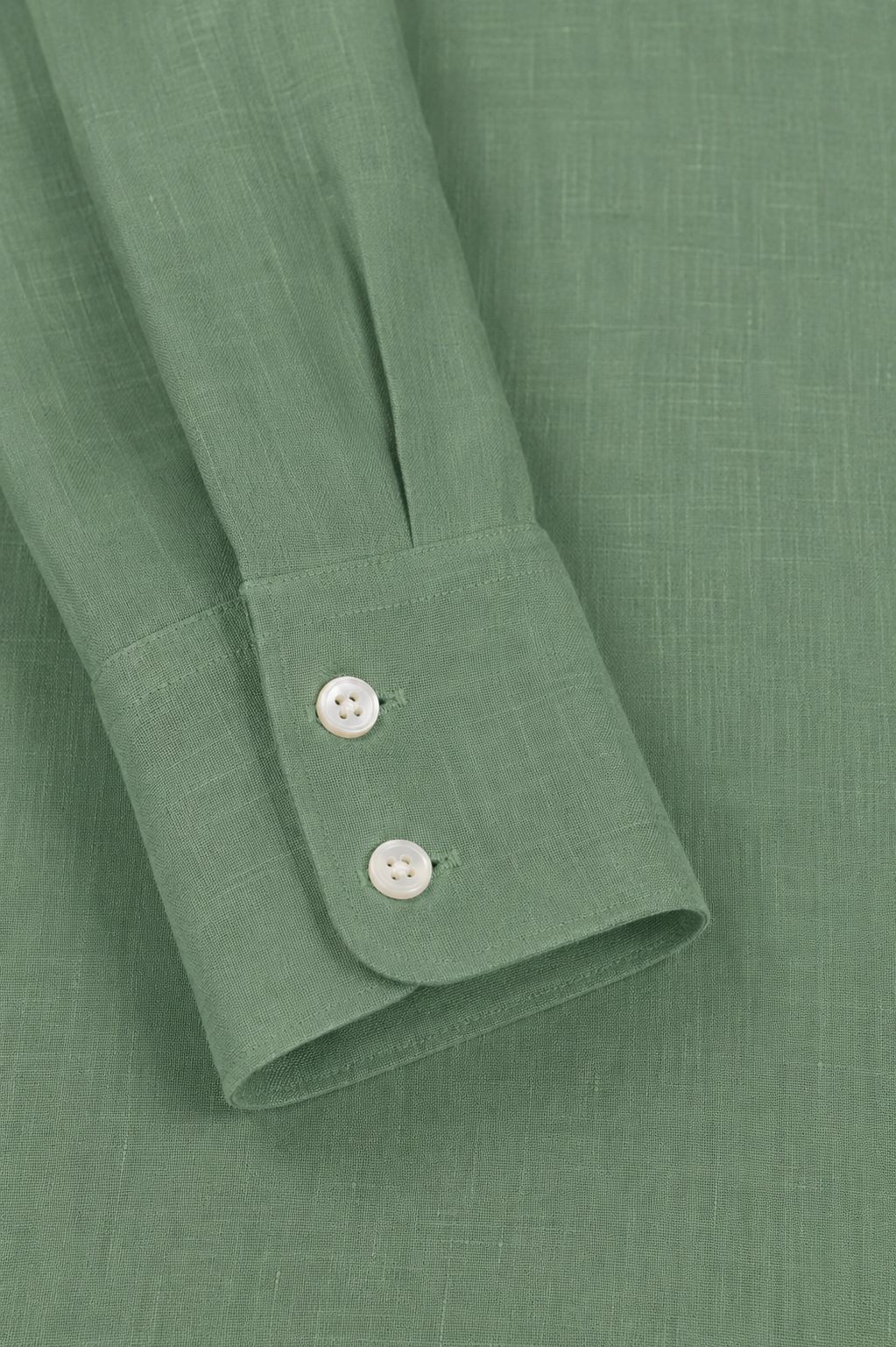 Green Linen Popover Shirt
