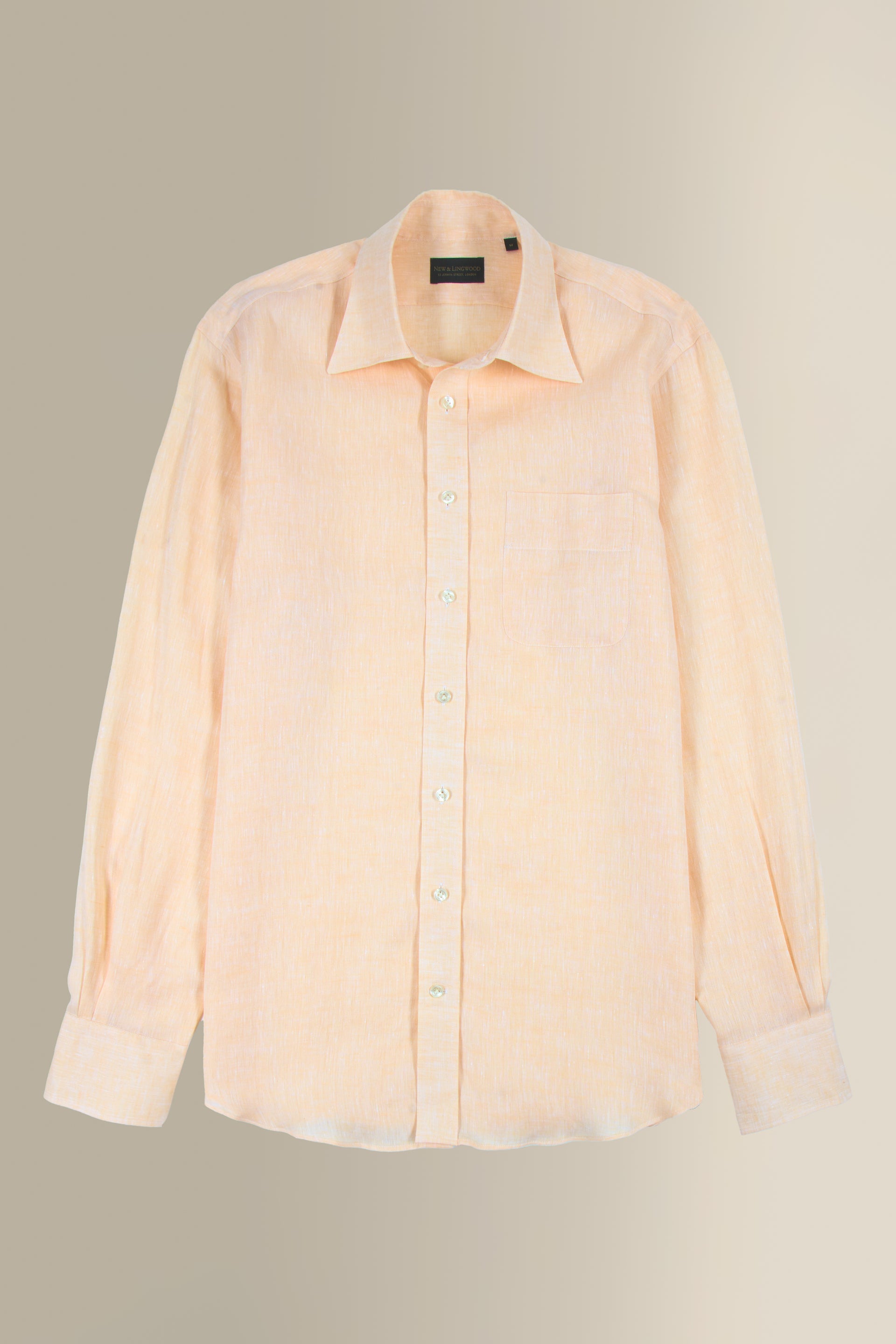 Peach Linen Beach Shirt