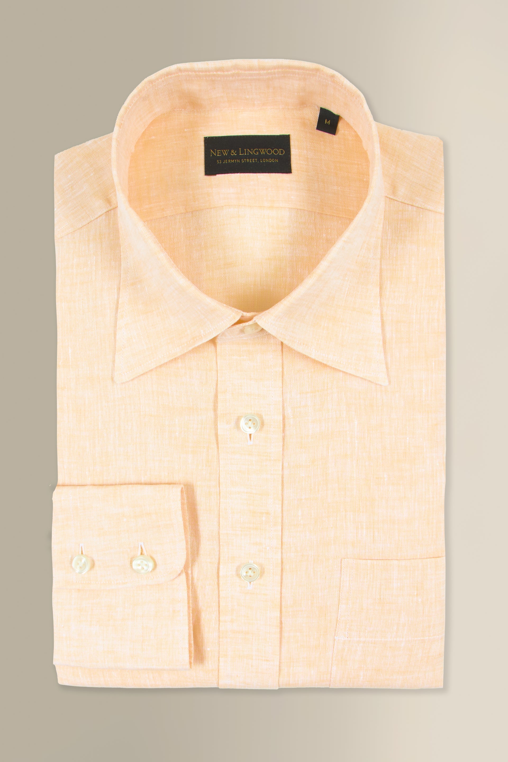Peach Linen Salcombe Shirt
