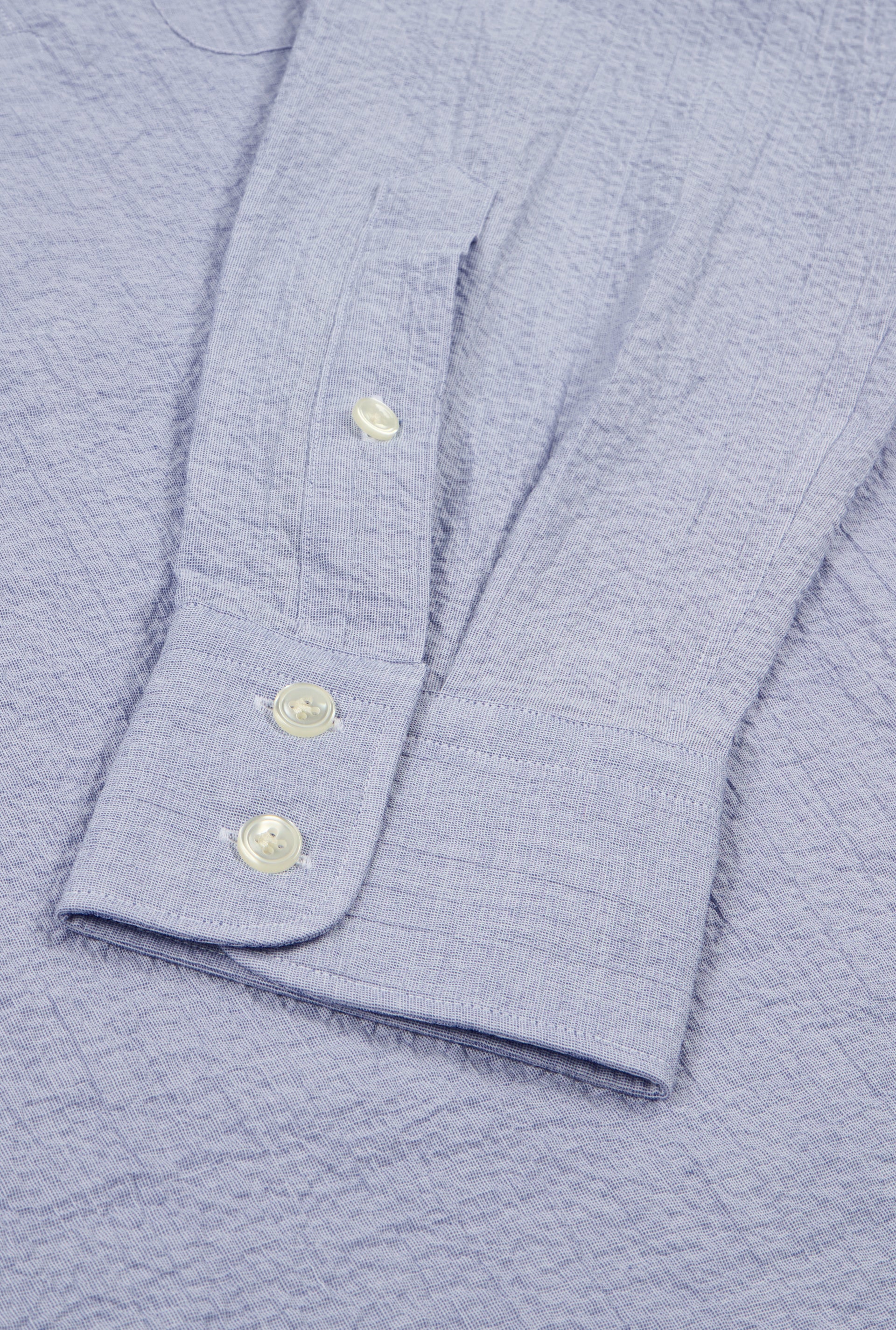 Blue Seersucker Popover Shirt
