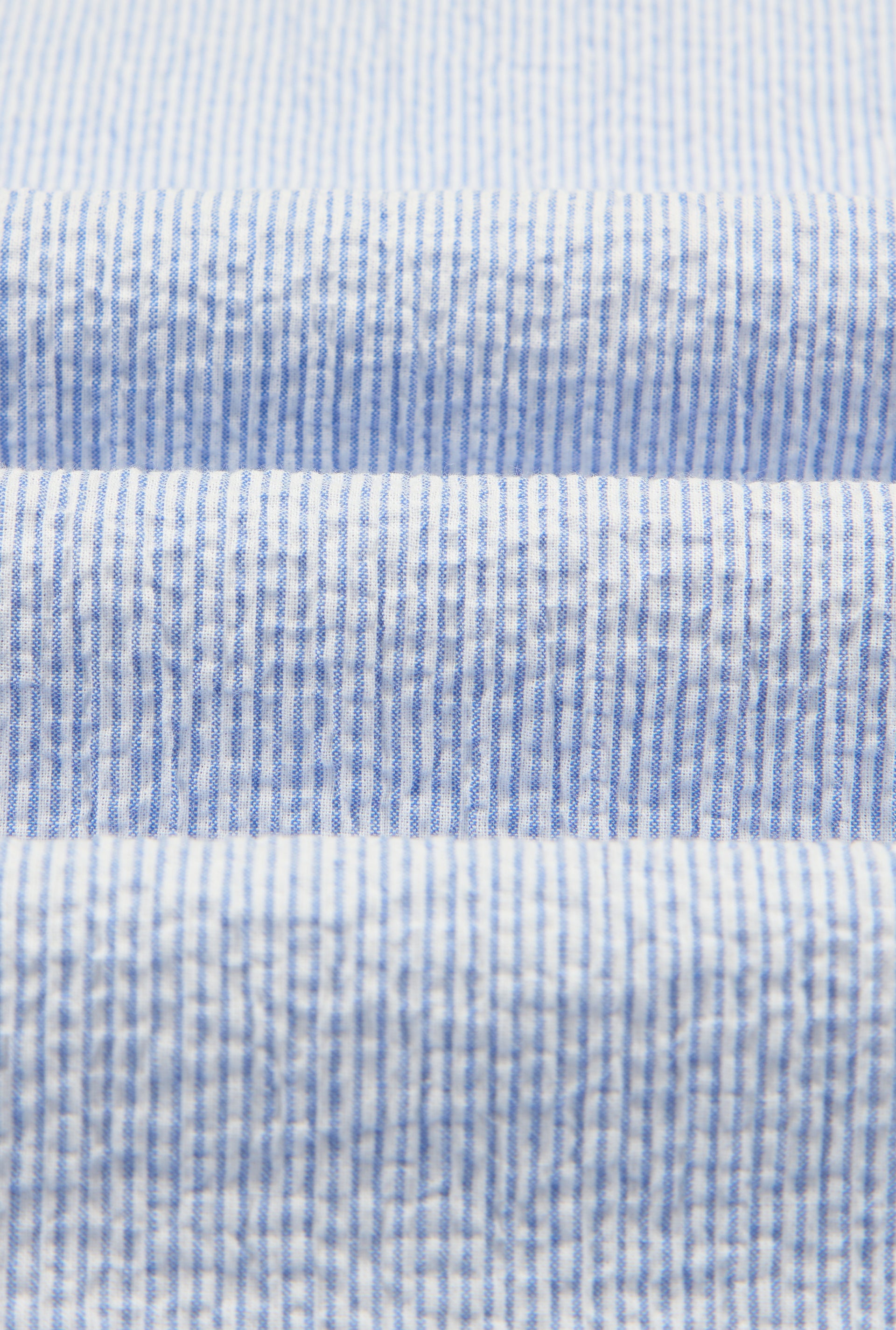 Navy & White Stripe Seersucker Popover Shirt