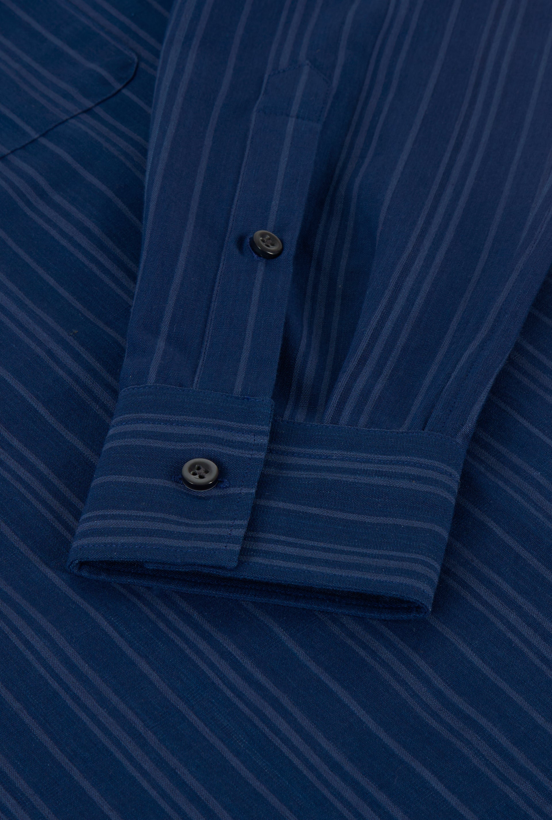 Navy Stripe Madras Popover Shirt