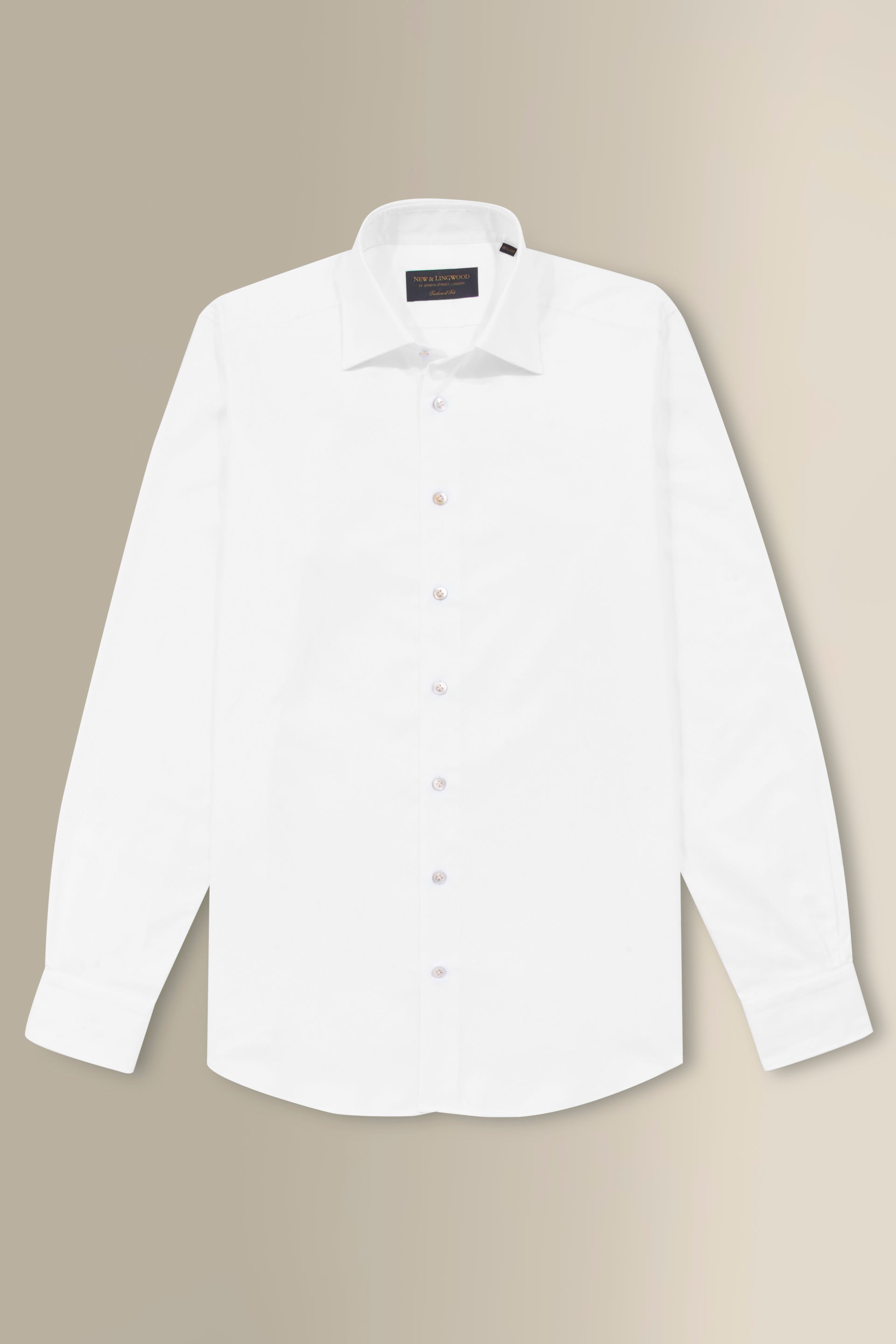 White St James' Collar Tailored Fit Single Cuff Oxford Shirt