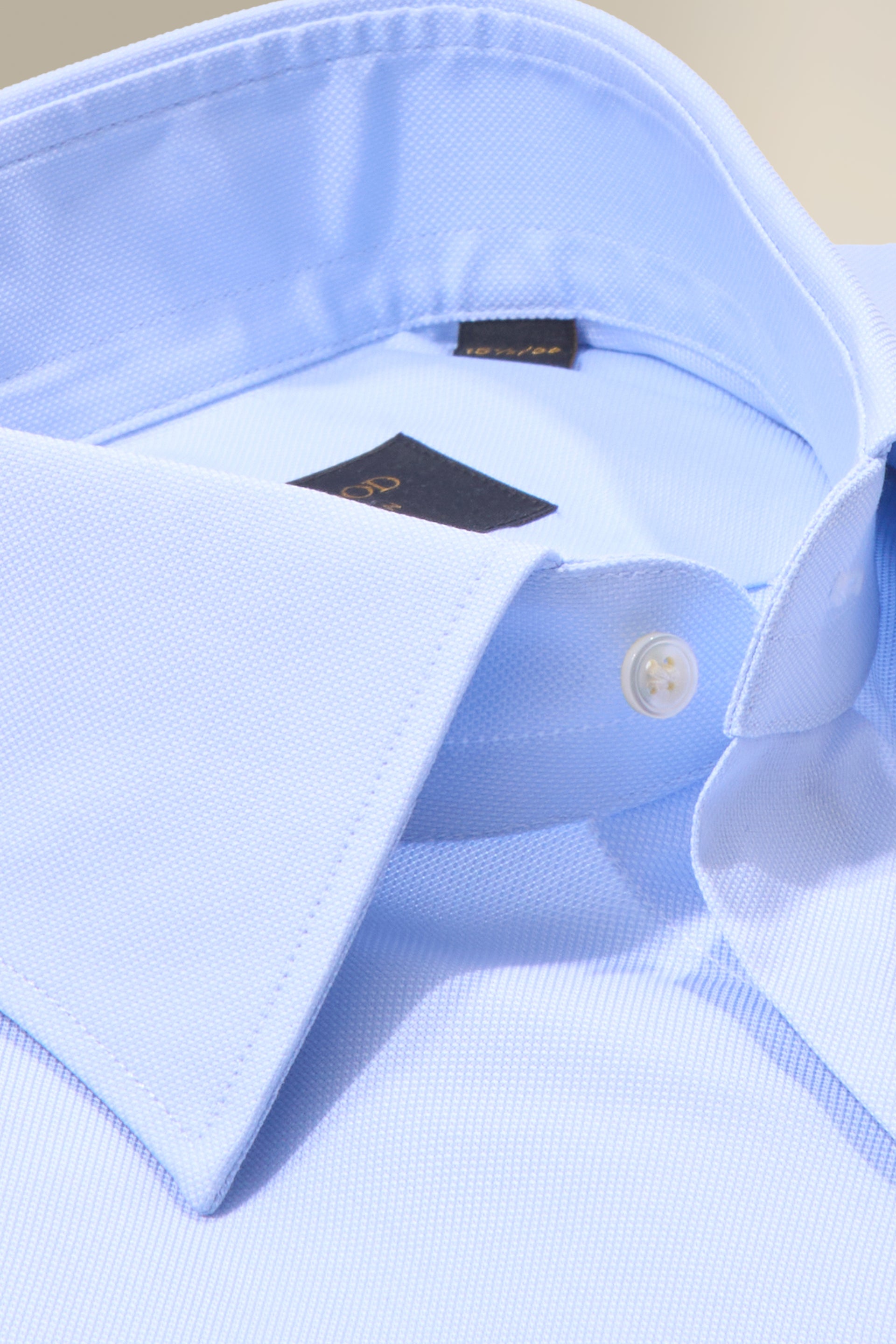 Blue St James' Collar Tailored Fit Single Cuff Oxford Shirt