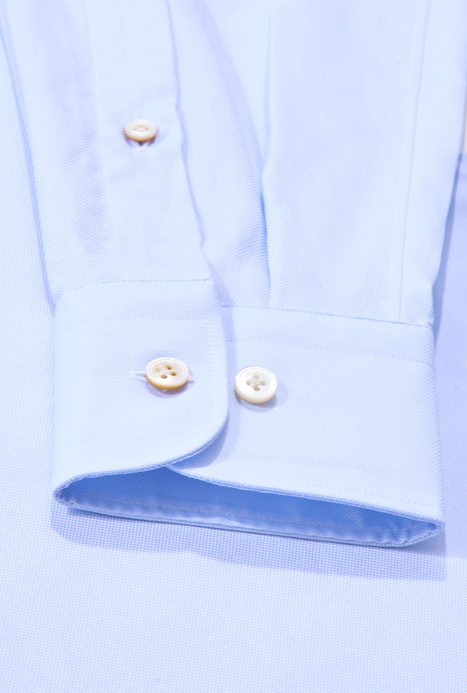 Blue St James' Collar Tailored Fit Single Cuff Oxford Shirt