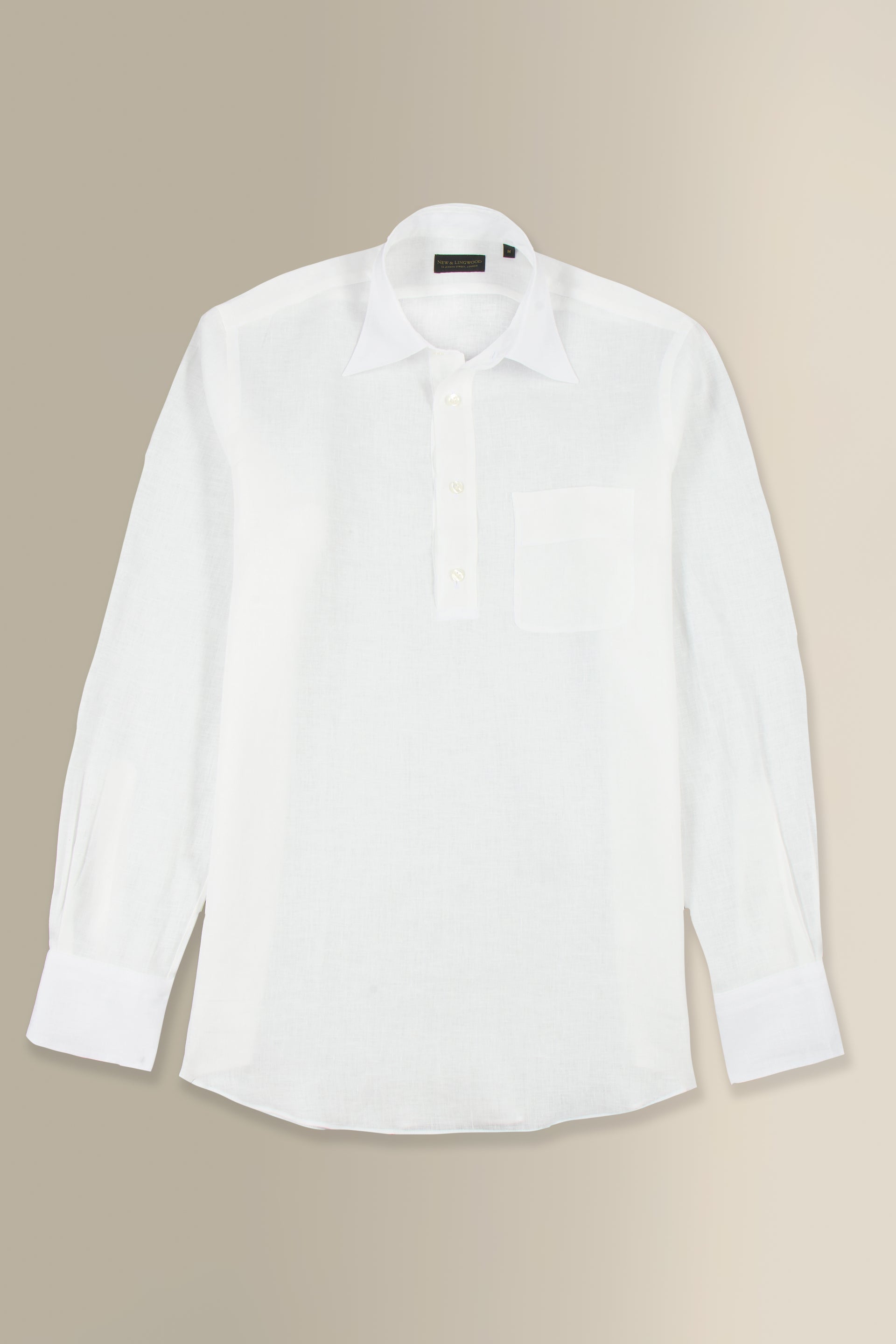 Ivory Linen Popver Shirt