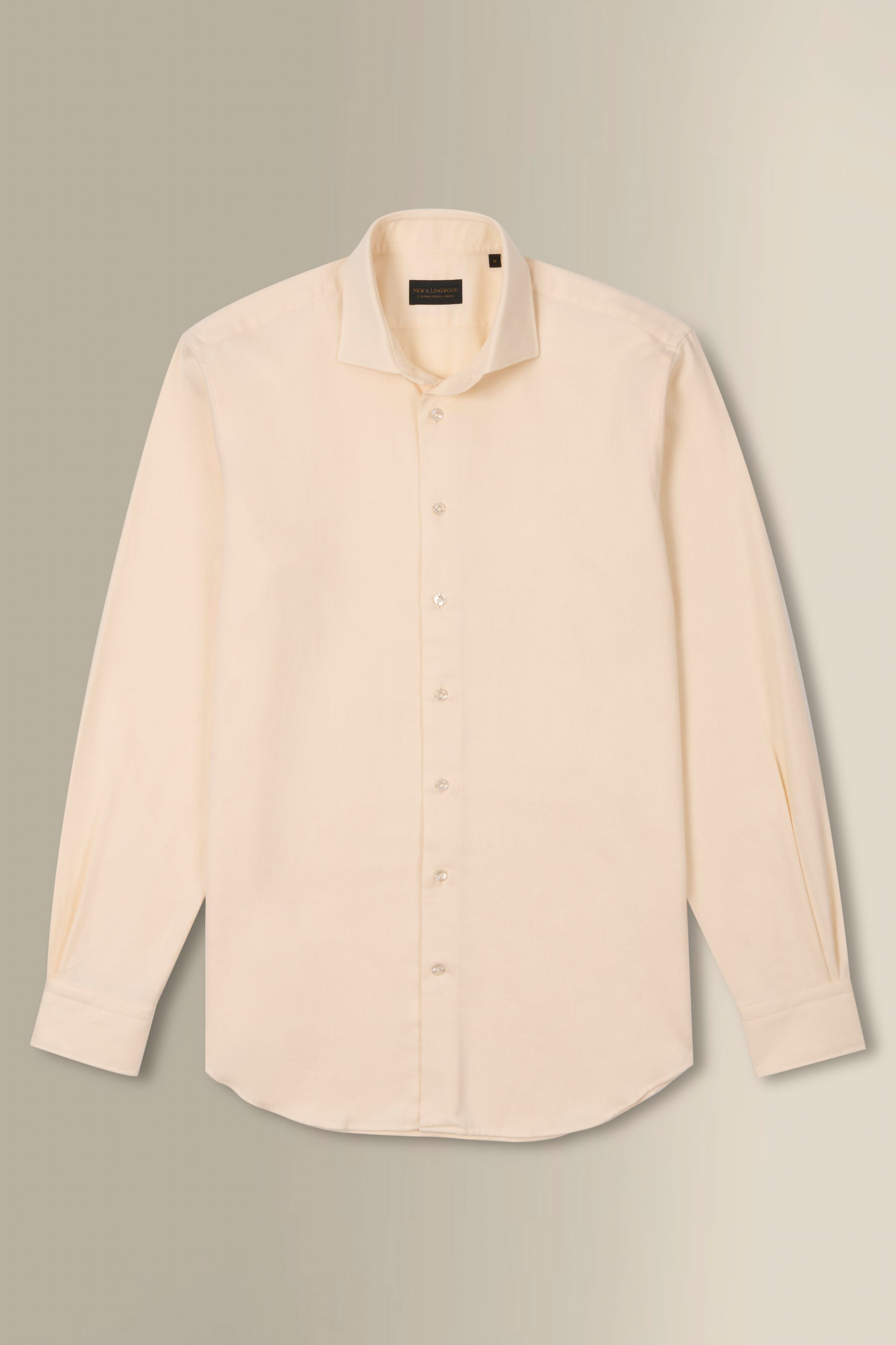 Yellow Cutaway Collar Standard Fit Flannel Shirt