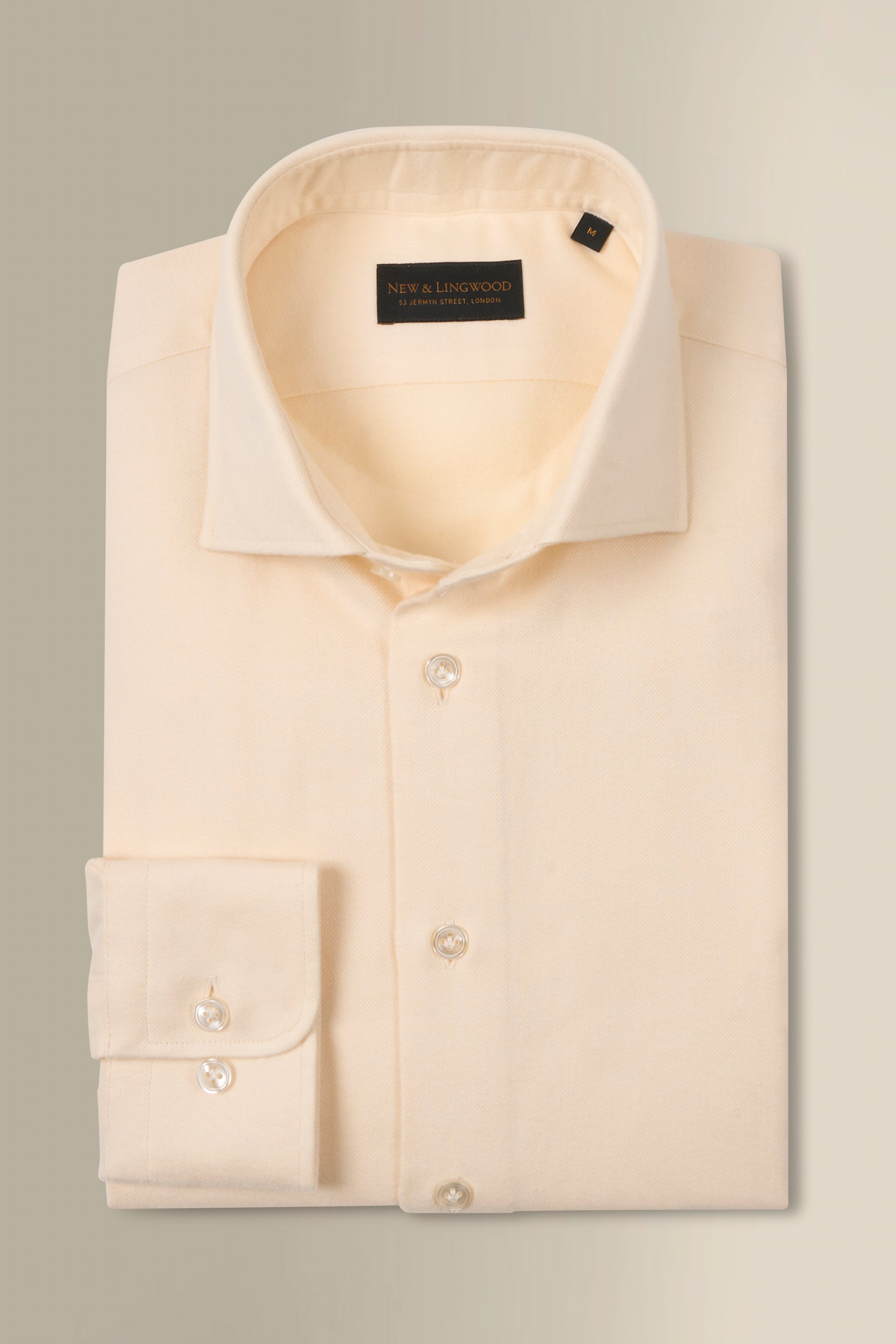 Yellow Cutaway Collar Standard Fit Flannel Shirt
