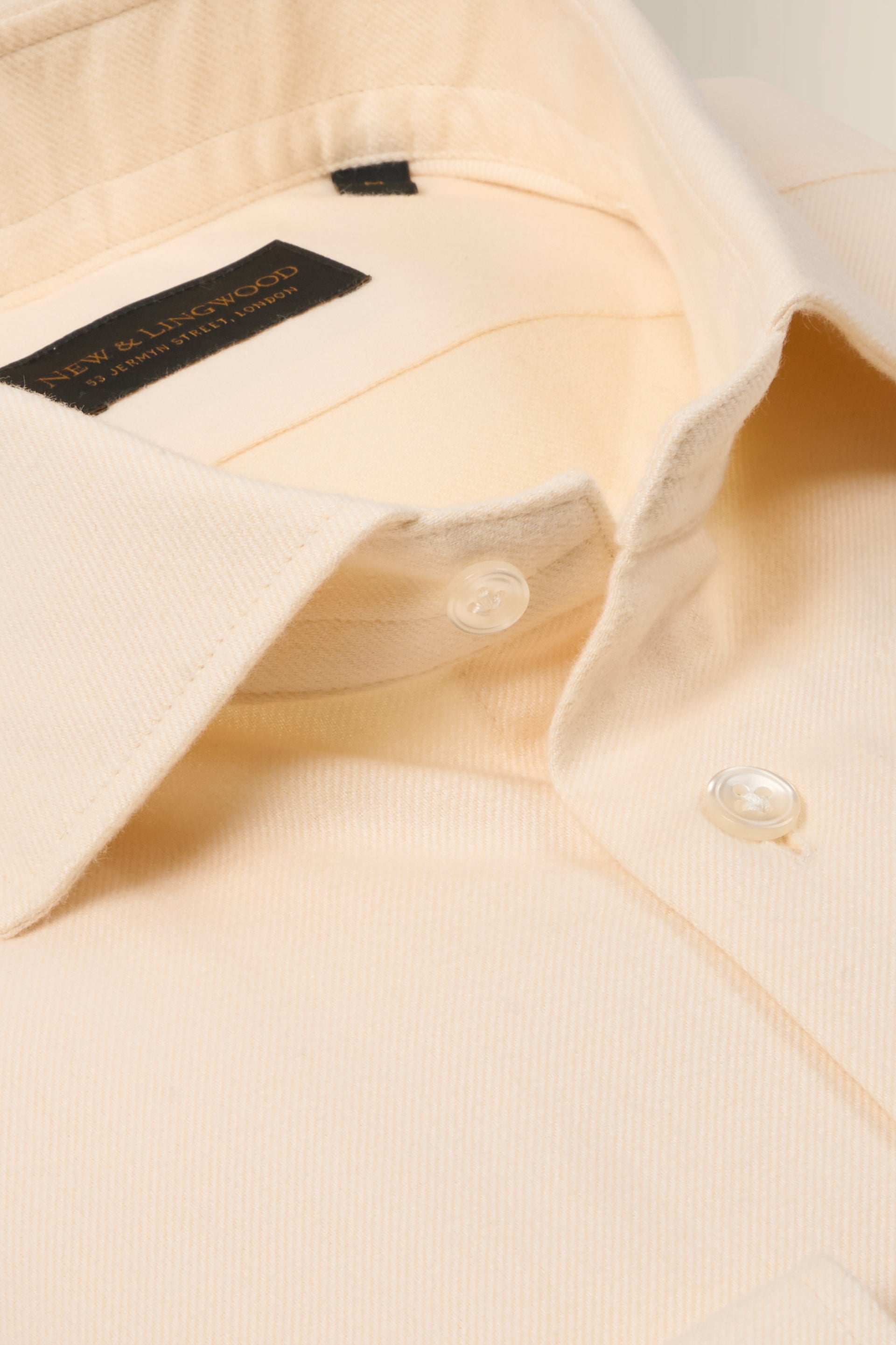 Yellow Cutaway Collar Standard Fit Flannel Shirt