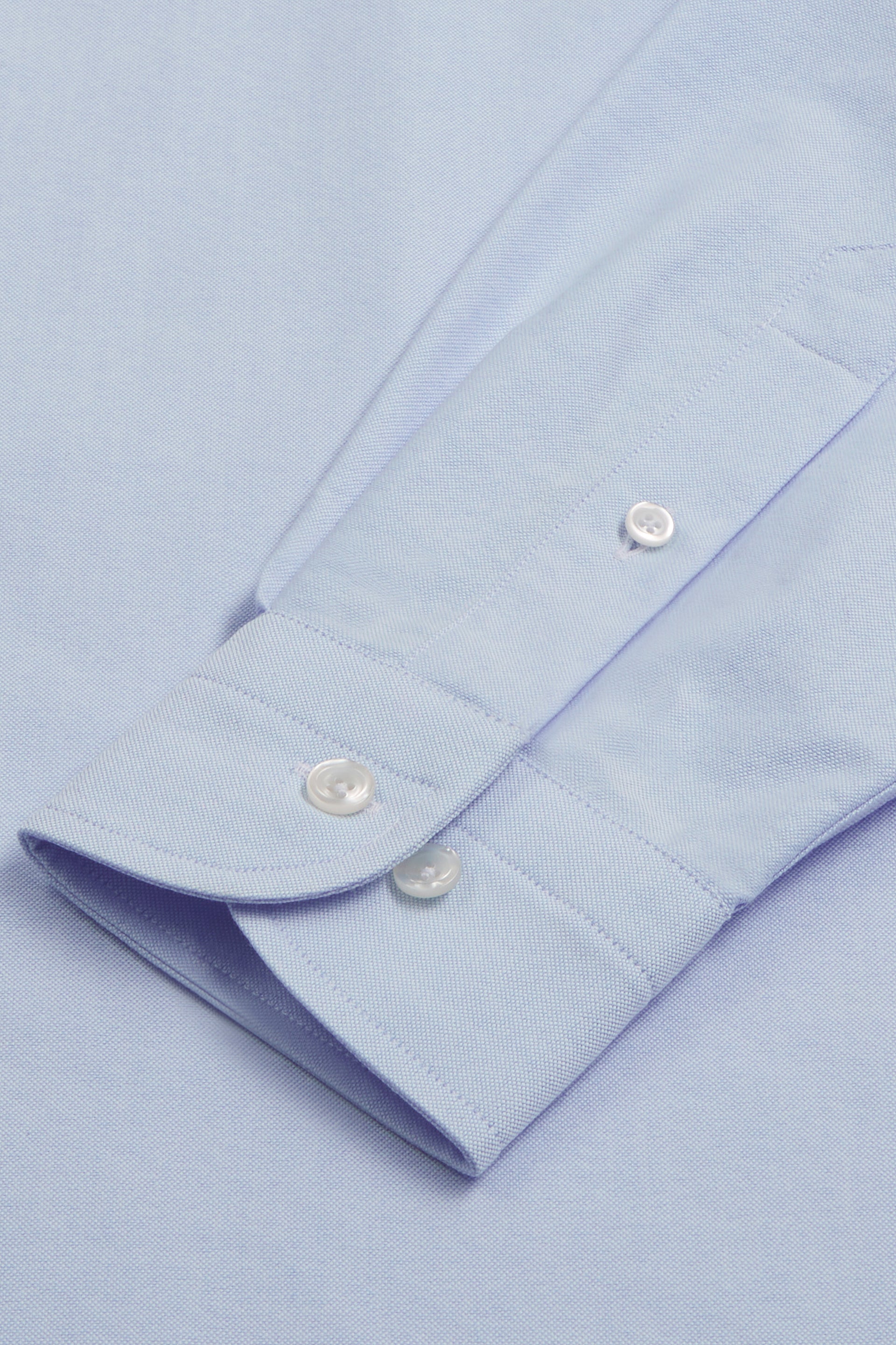 Pale Blue Button Down Collar Tailored Fit Oxford Shirt