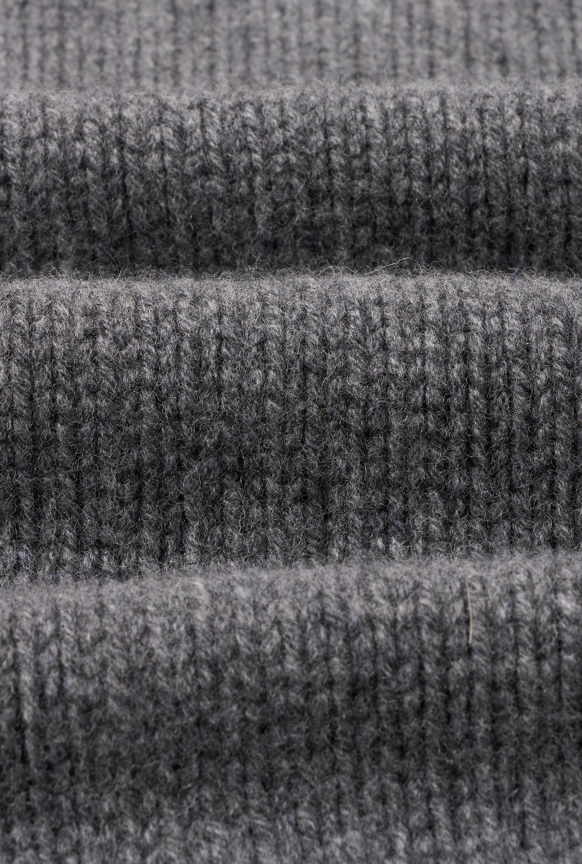 Grey Lambswool Roll Neck Jumper