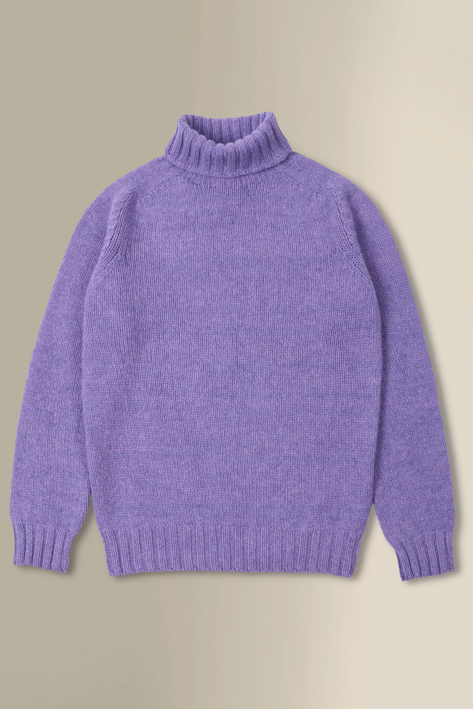 Purple Lambswool Roll Neck Jumper