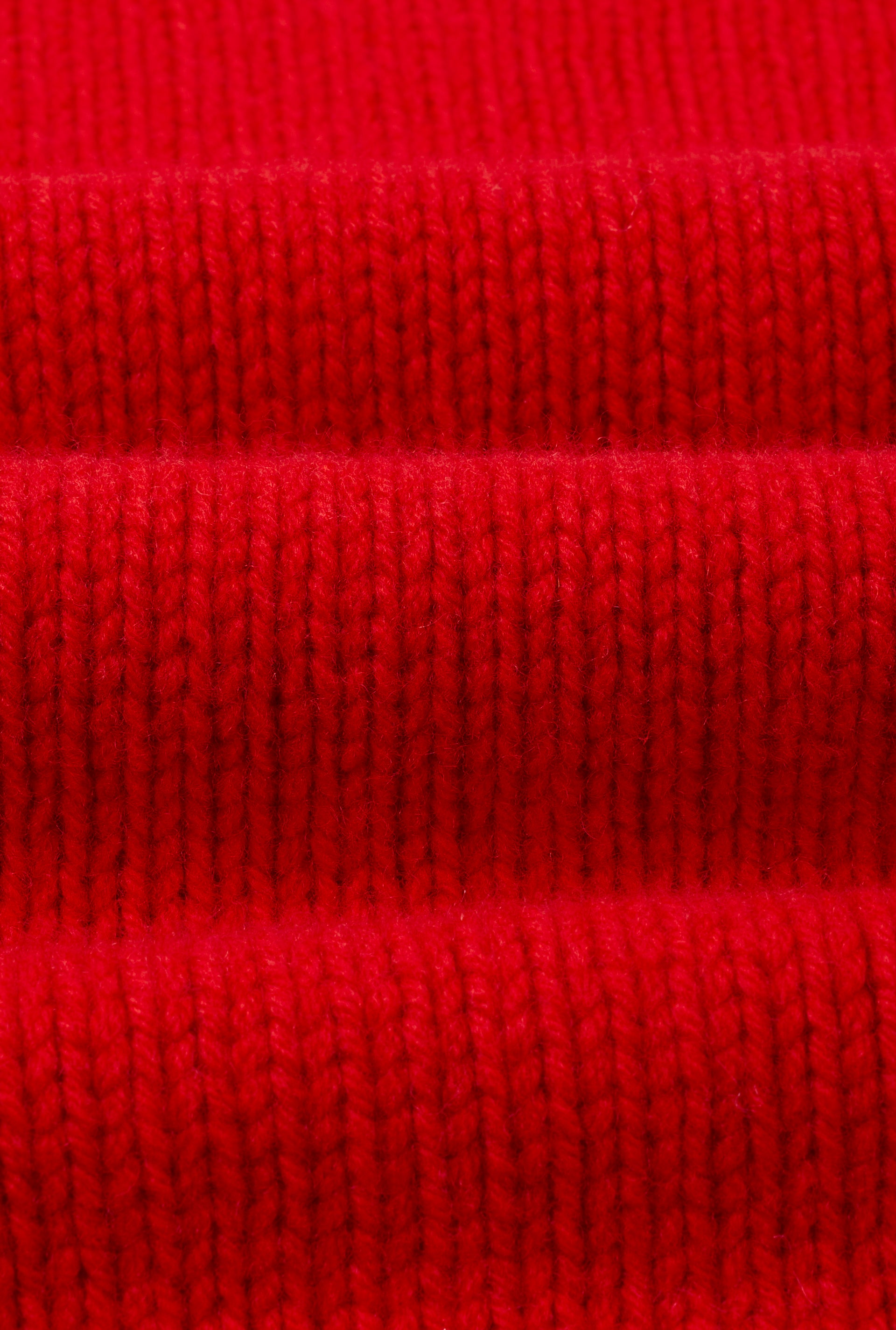 Red Lambswool Roll Neck Jumper