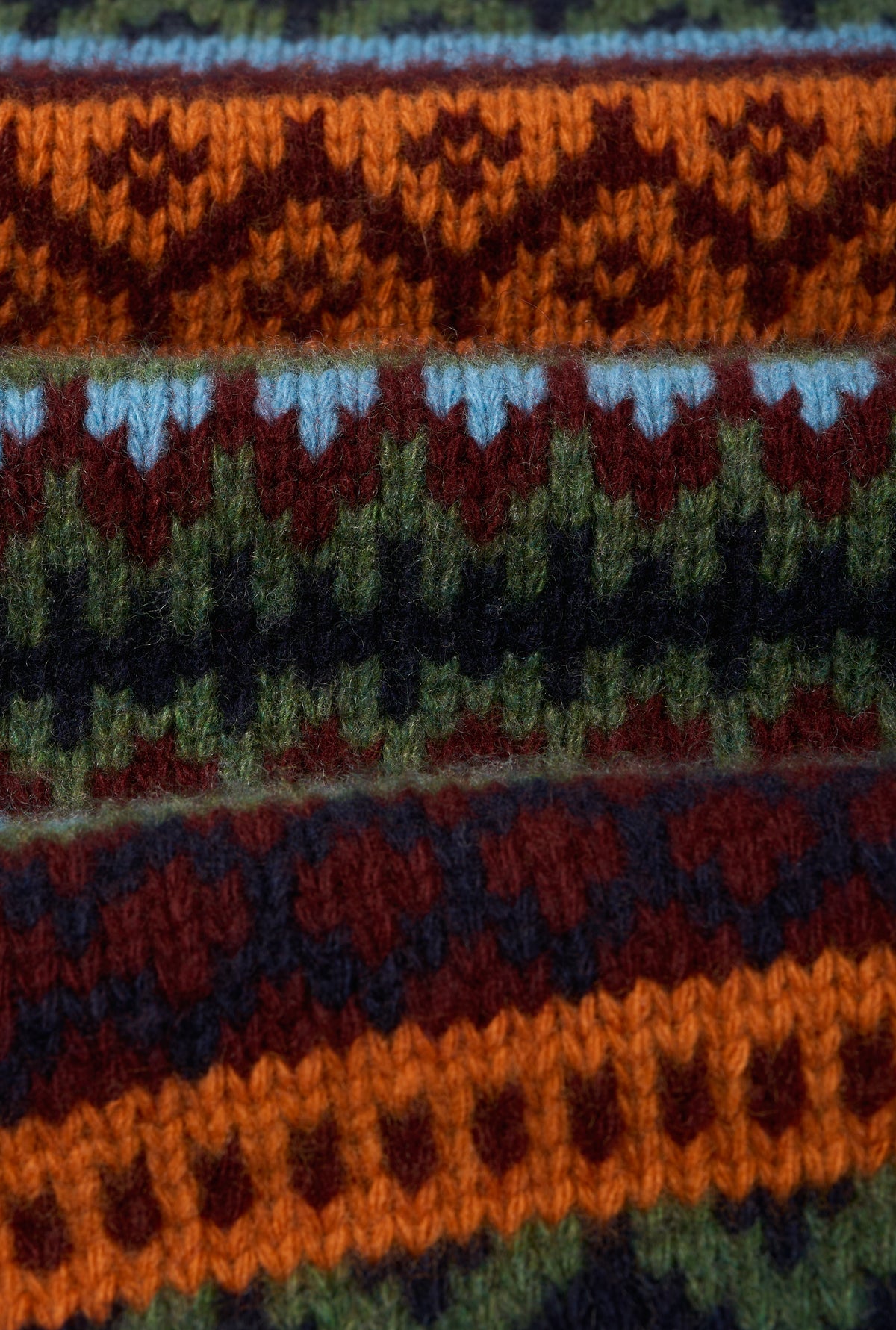 Burgundy & Green Fair Isle Jumper