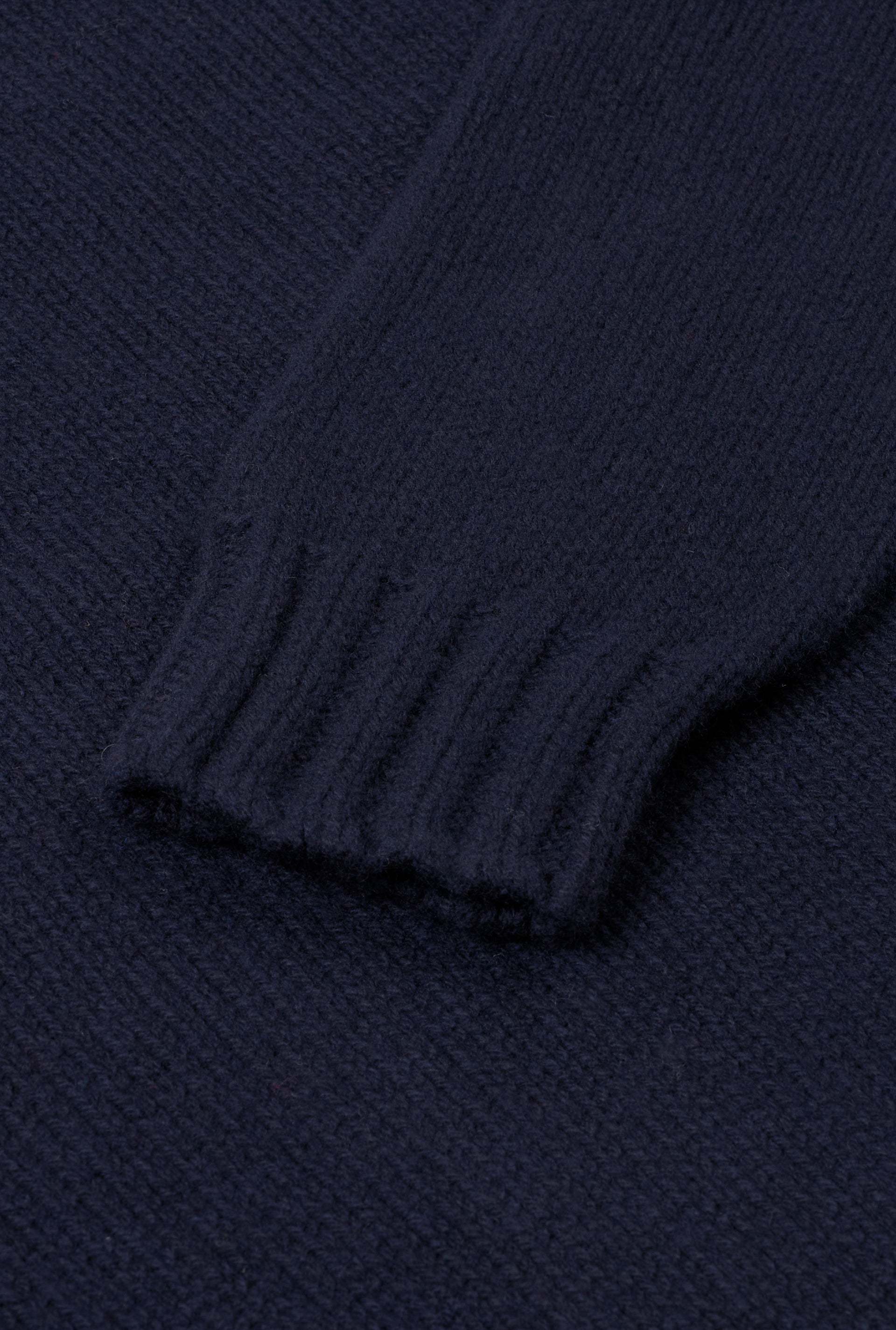 Navy Lambswool Roll Neck Jumper