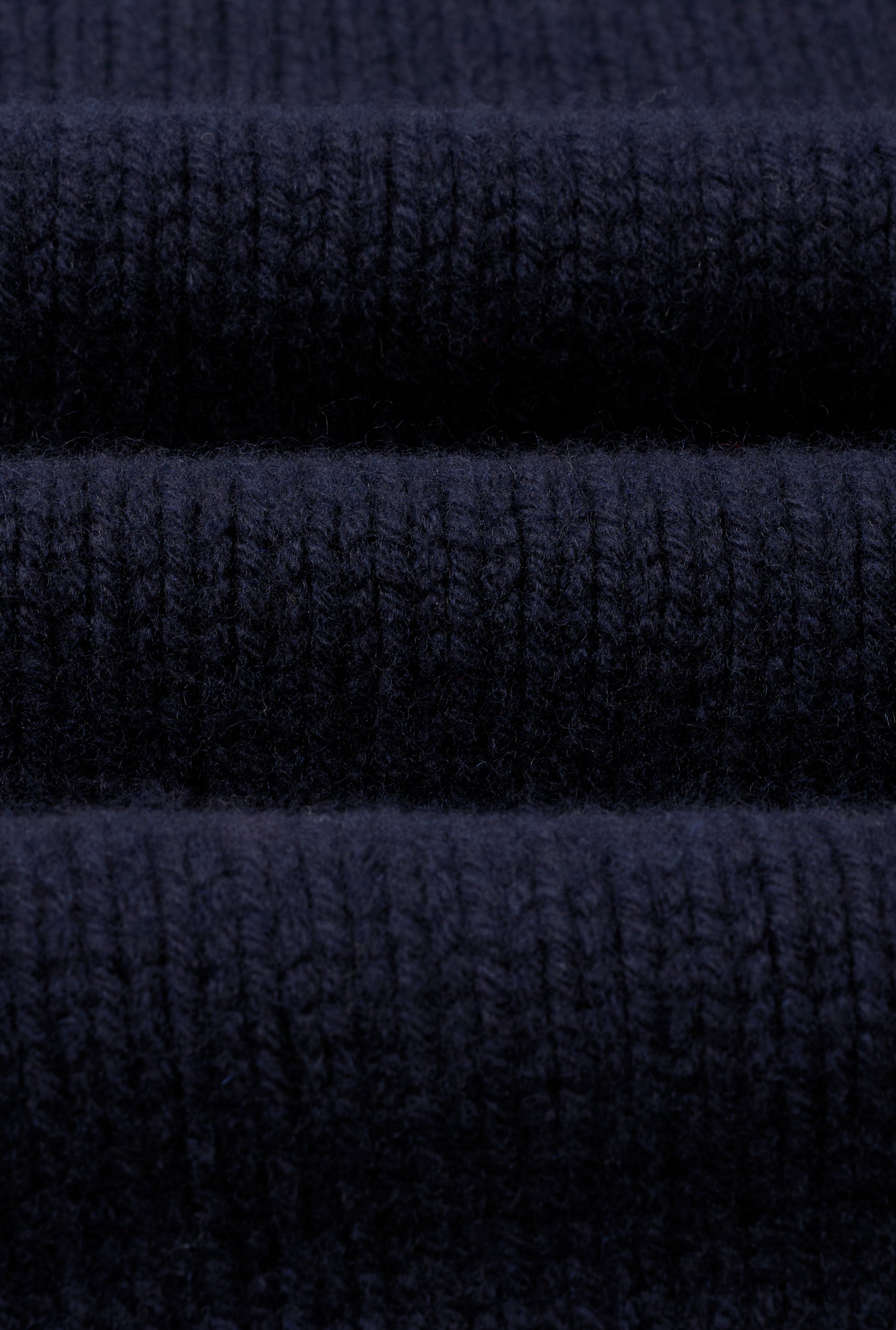Navy Lambswool Roll Neck Jumper