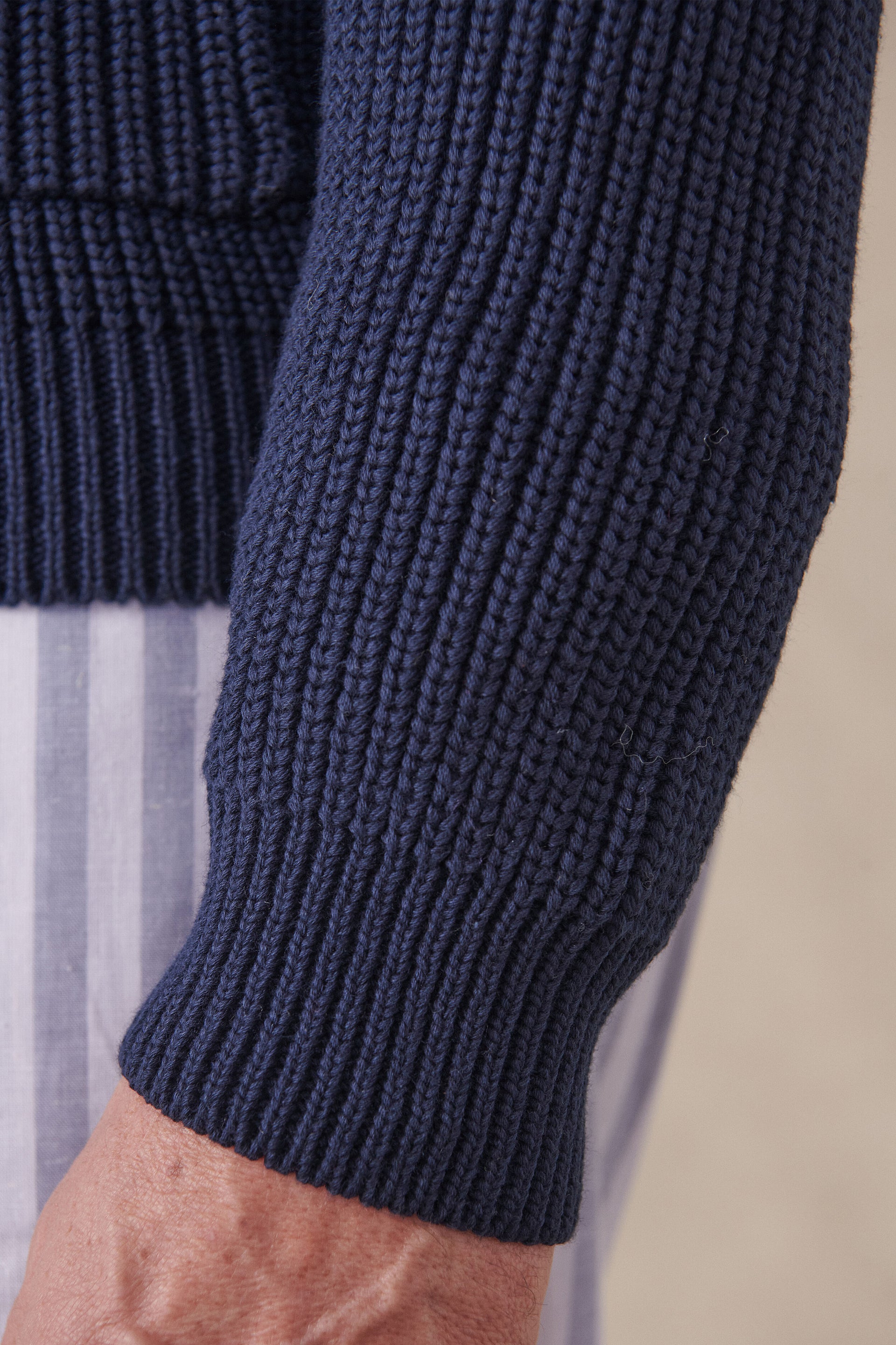 Navy Shawl Collar Cardigan