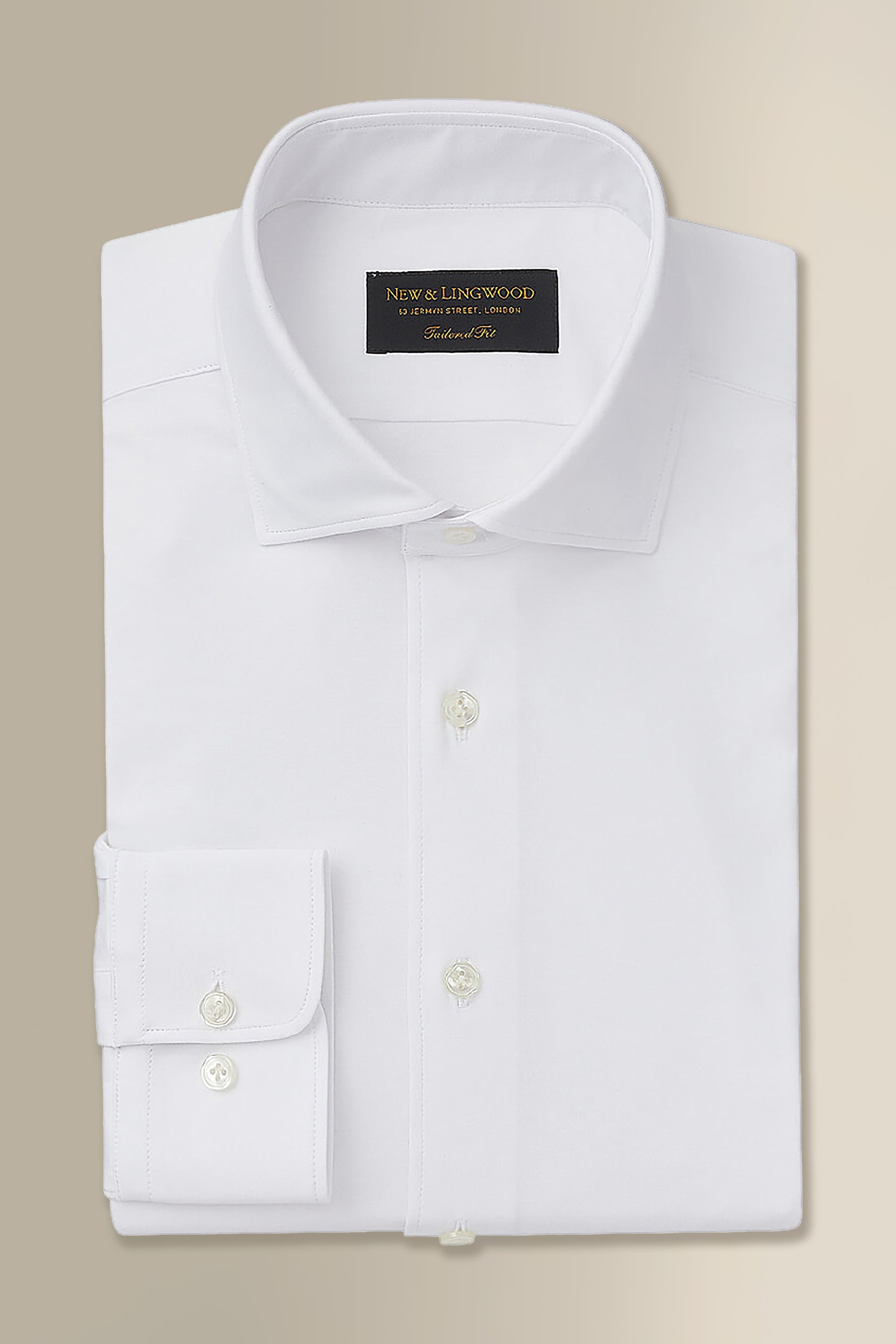 Ivory Cutaway Collar Tailored Fit Stretch Shirt