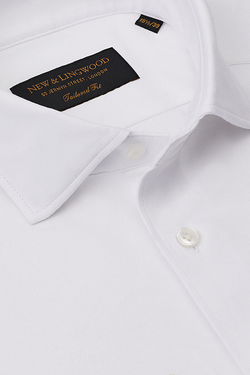 Ivory Cutaway Collar Tailored Fit Stretch Shirt