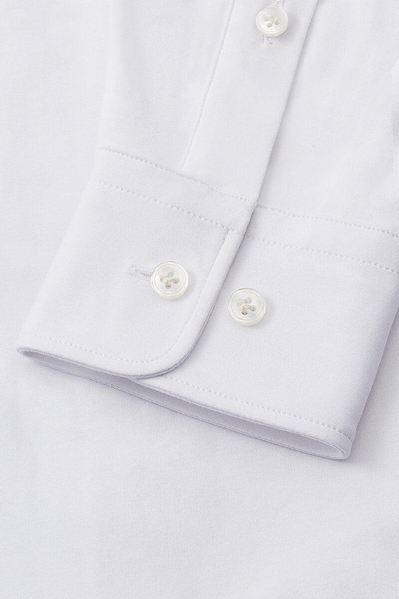 Ivory Cutaway Collar Tailored Fit Stretch Shirt