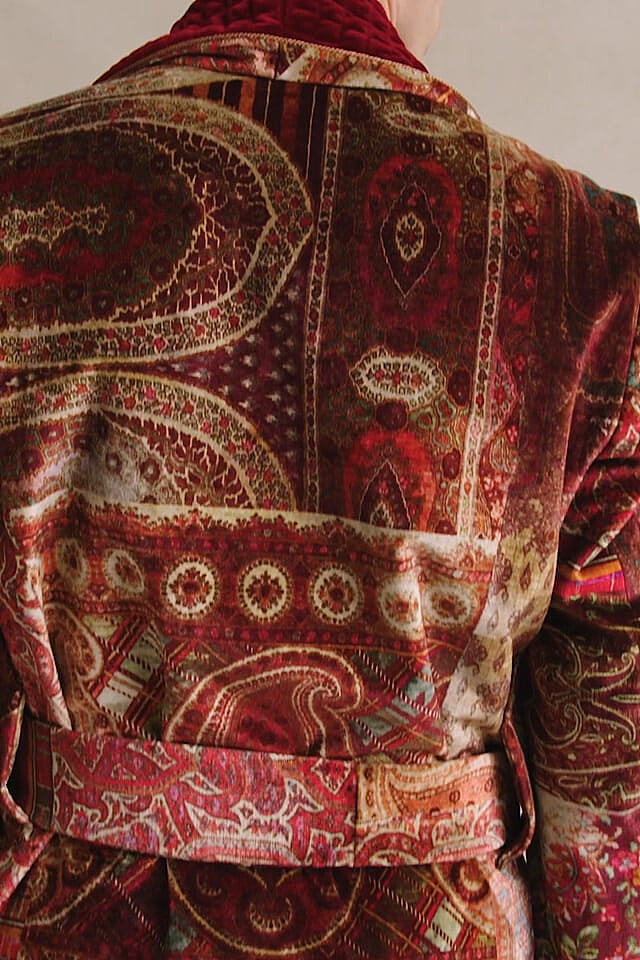 Mennagio Lined Velvet Dressing Gown
