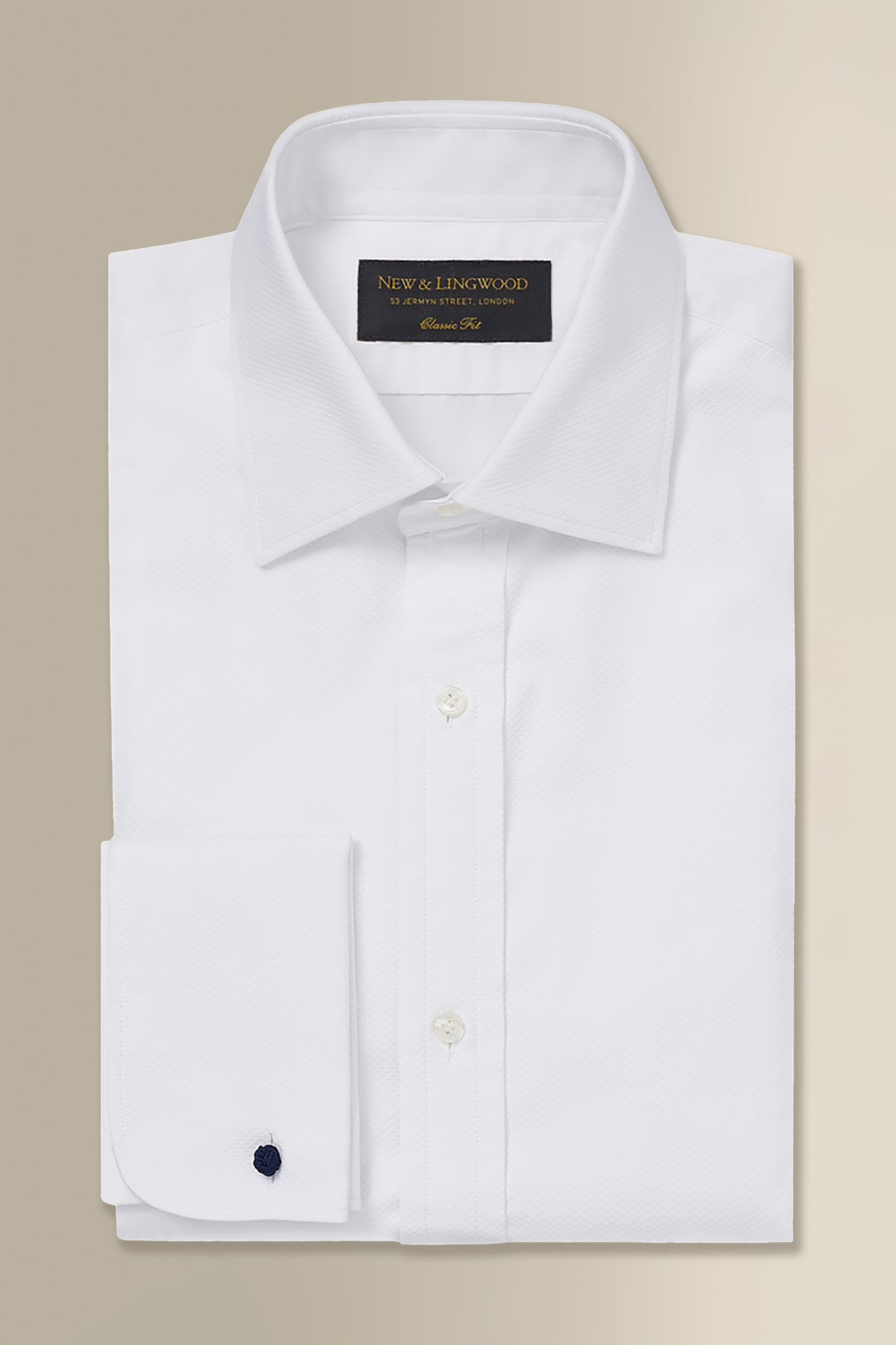 White Classic Fit Double Cuff Marcella Evening Shirt