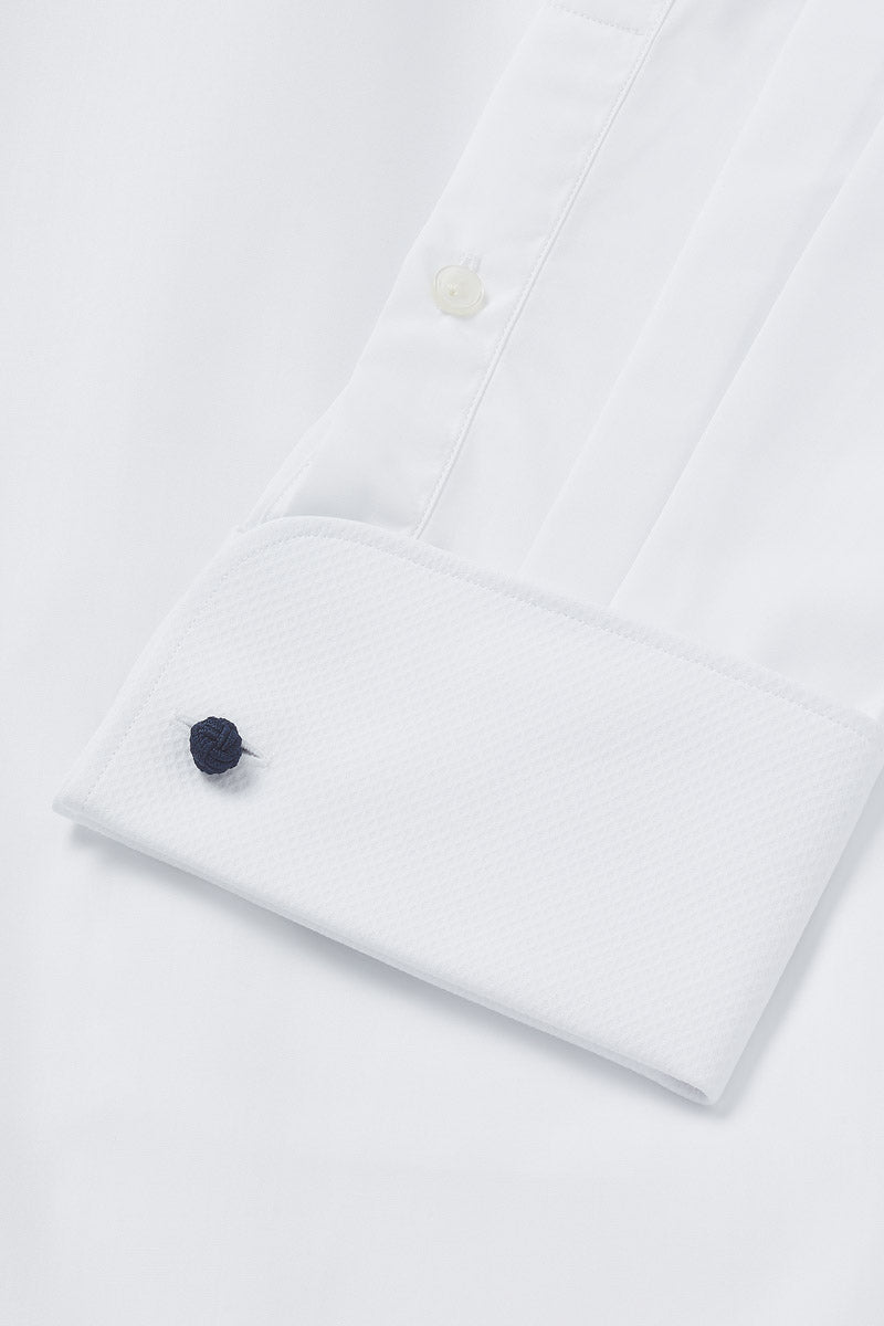 New & Lingwood White Tailored Fit Double Cuff Marcella Evening Shirt New & Lingwood White Tailored Fit Double Cuff Marcella Evening Shirt