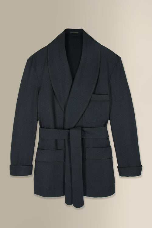 The Black Silk Lounge Robe