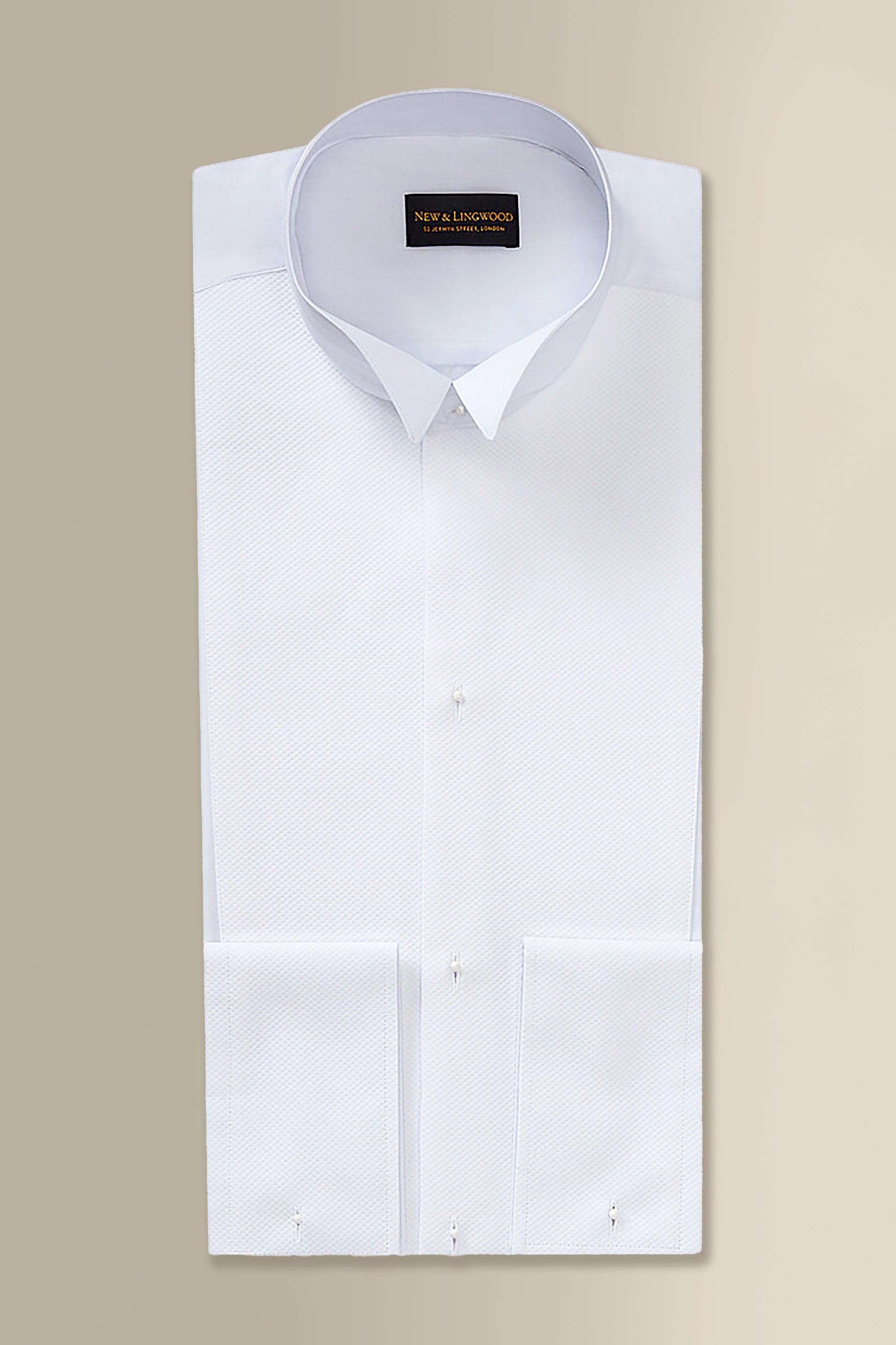 White Ritz Wing Collar Classic Fit Marcella Evening Shirt