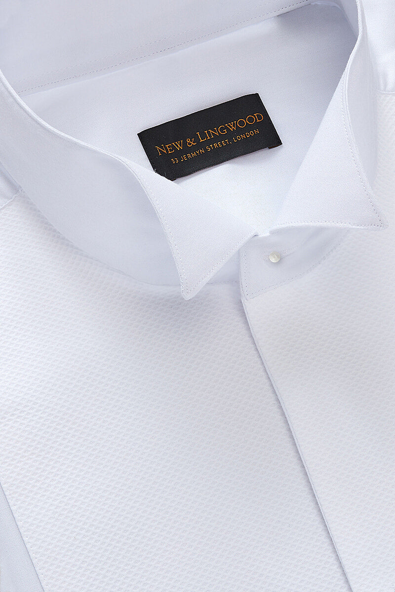New & Lingwood White Ritz Wing Collar Classic Fit Marcella Evening Shirt New & Lingwood White Ritz Wing Collar Classic Fit Marcella Evening Shirt