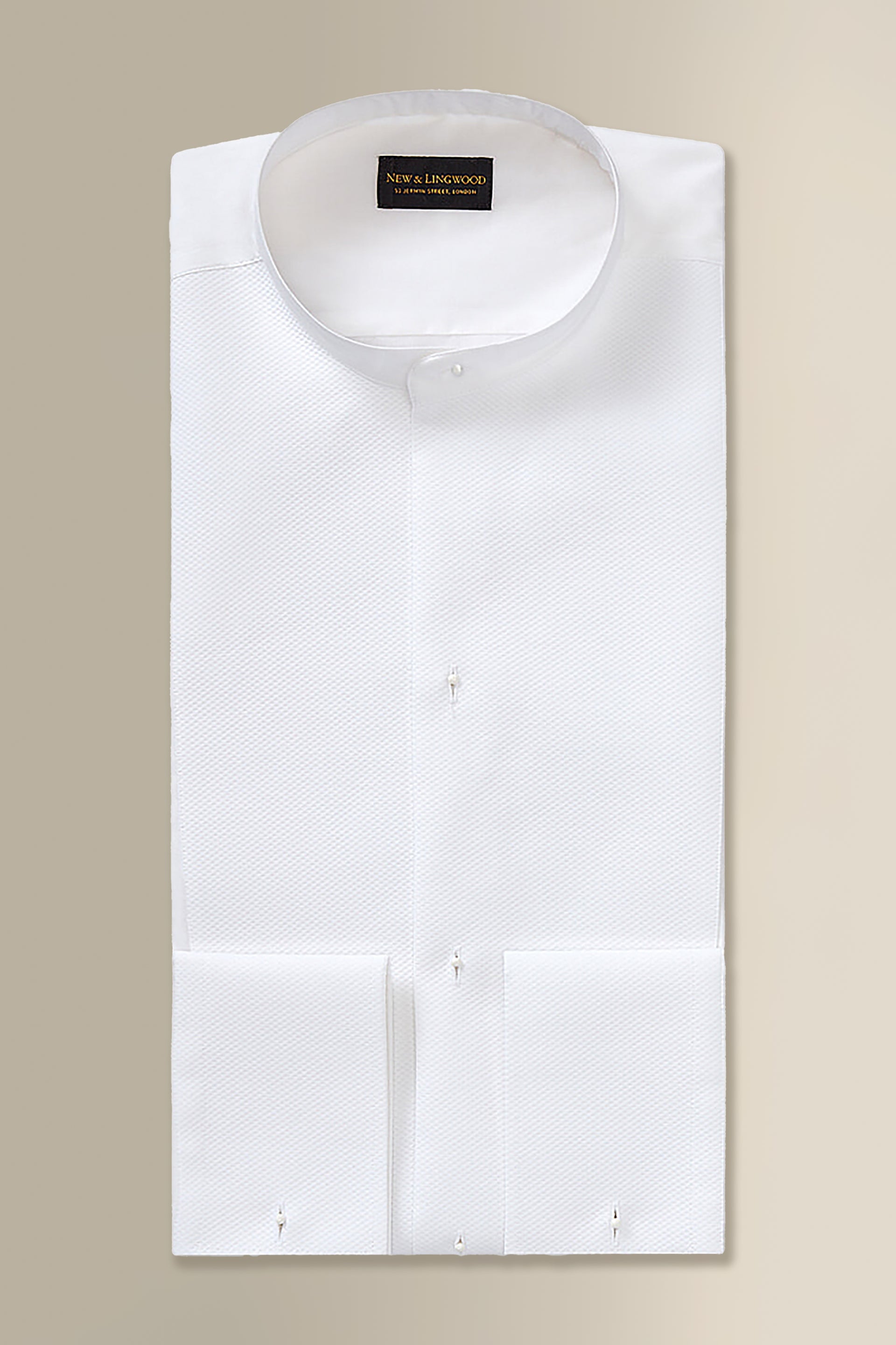 White Curzon Standard Fit Marcella Neckband Shirt