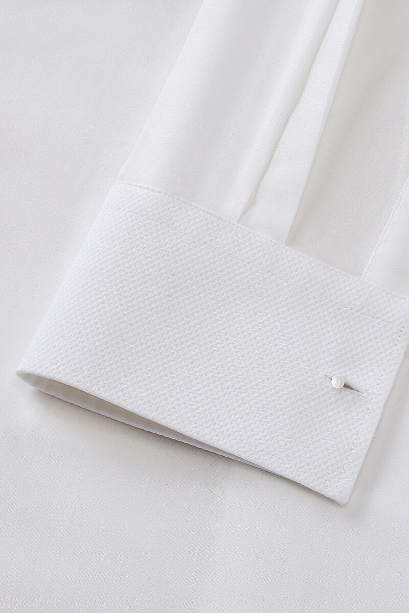 White Curzon Standard Fit Neckband Shirt