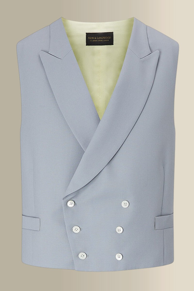 Dove Double Breasted Wool Waistcoat