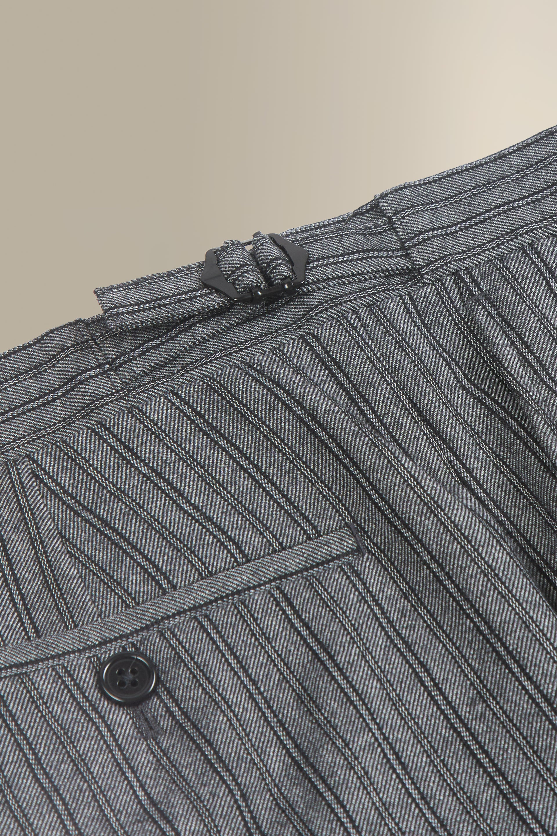 Black & Grey Stripe Single Pleat Morning Trousers