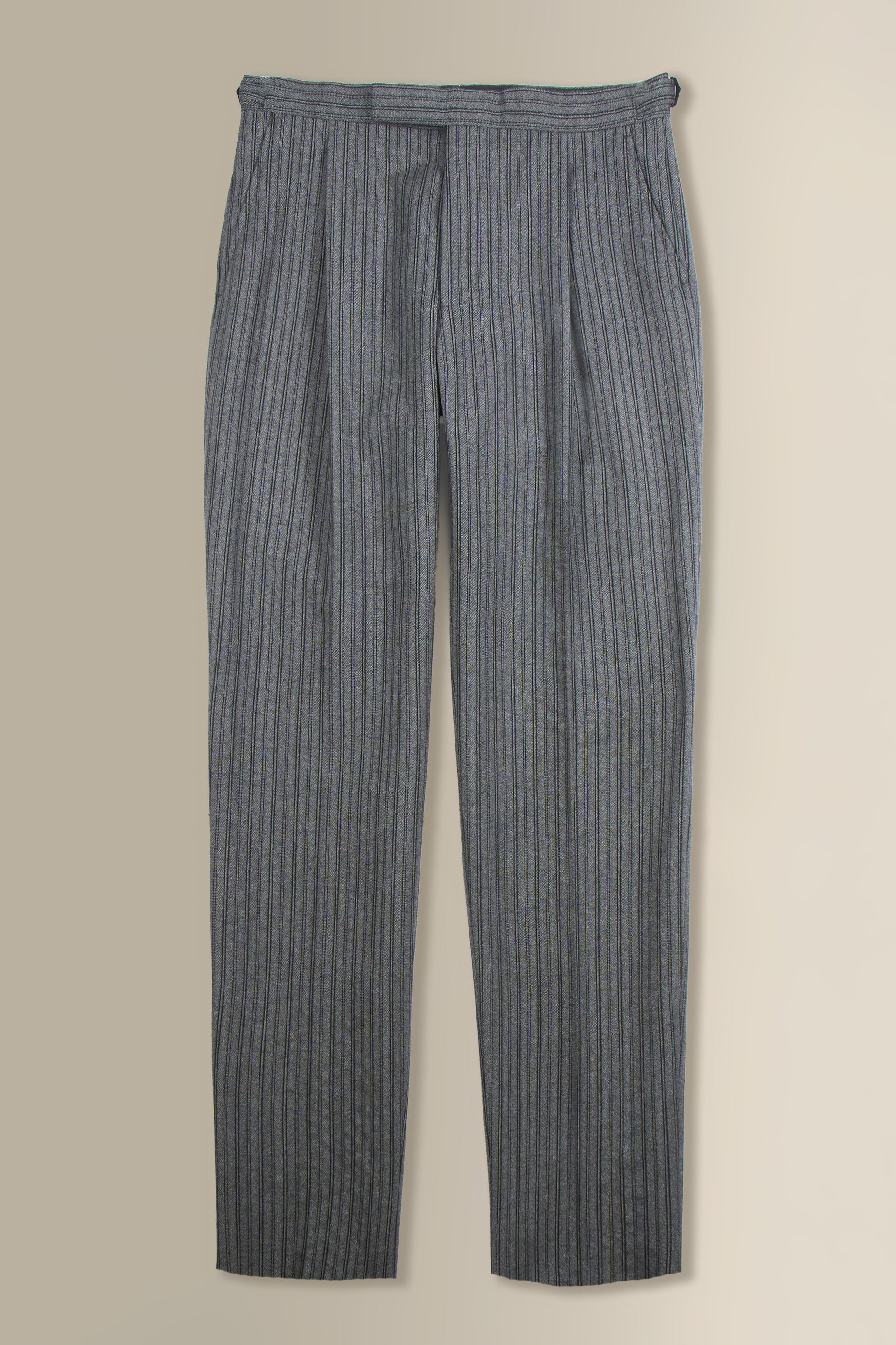 Black & Grey Stripe Single Pleat Morning Trousers