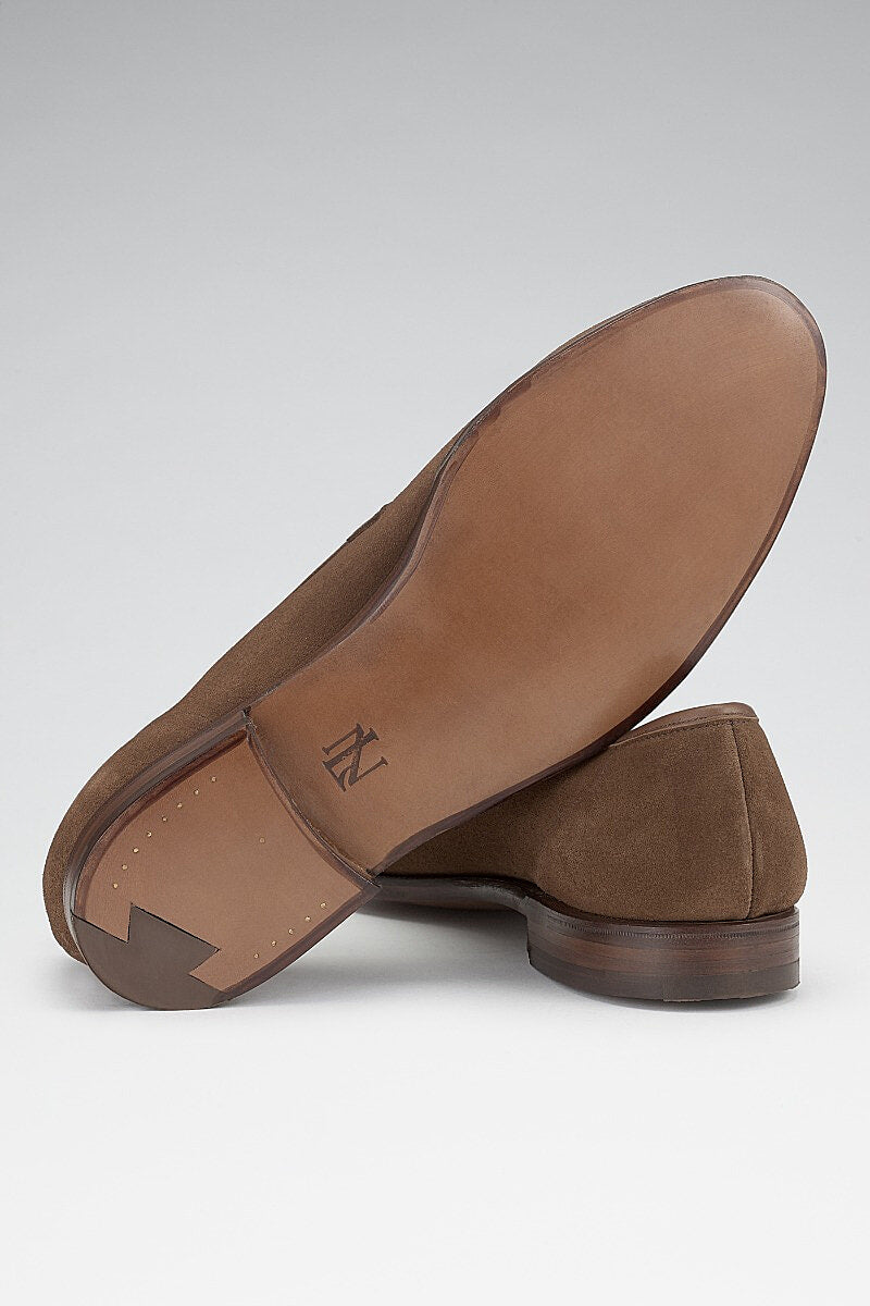 Tobacco Calf Suede Eton Loafers