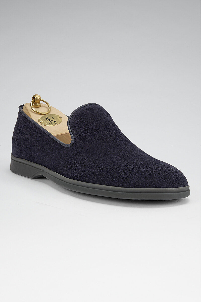 Navy Suede All Day Slipper