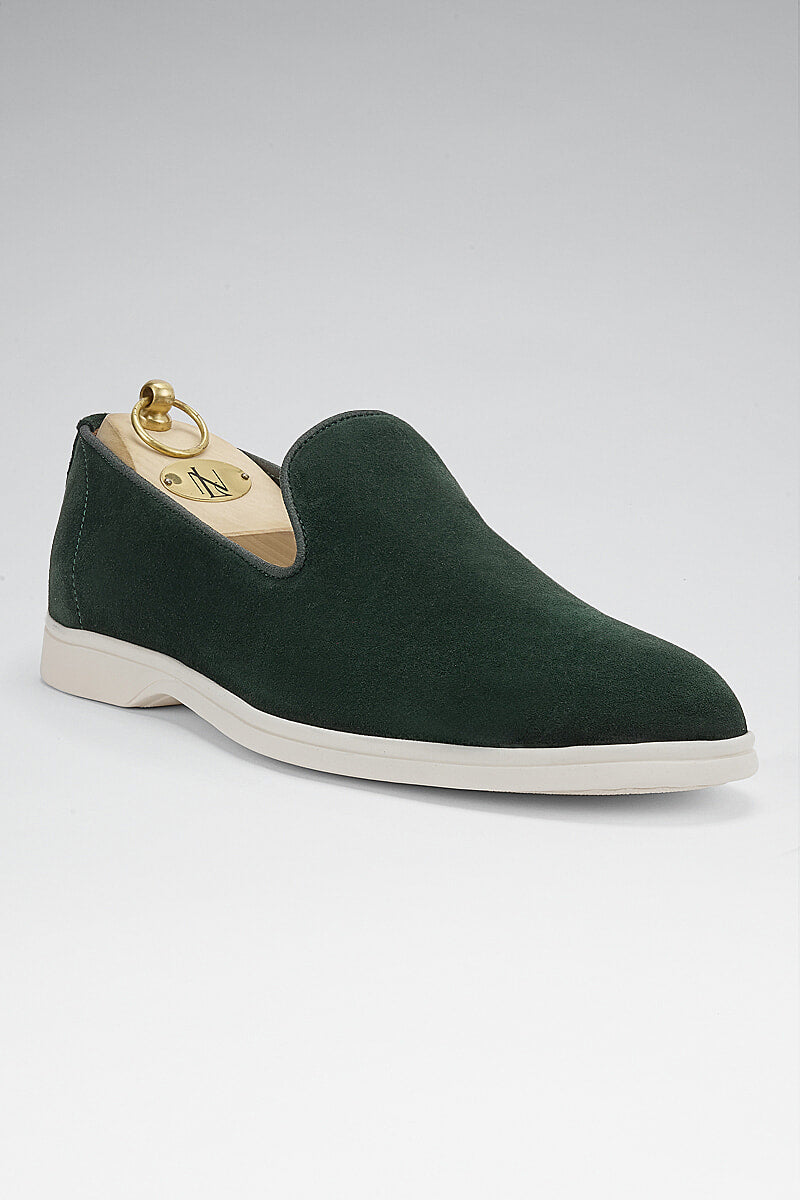 Moss Green Suede All Day Slipper