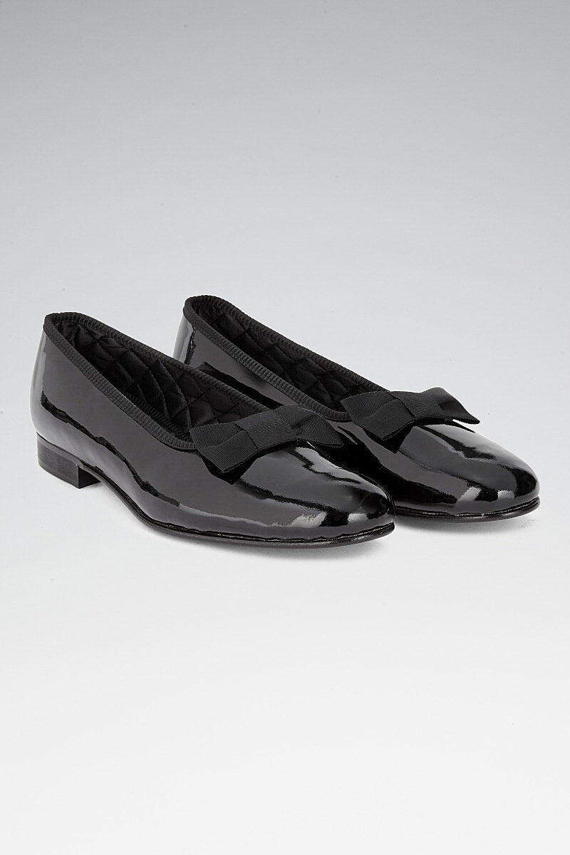 Black Patent Leather Bow Dress Shoes