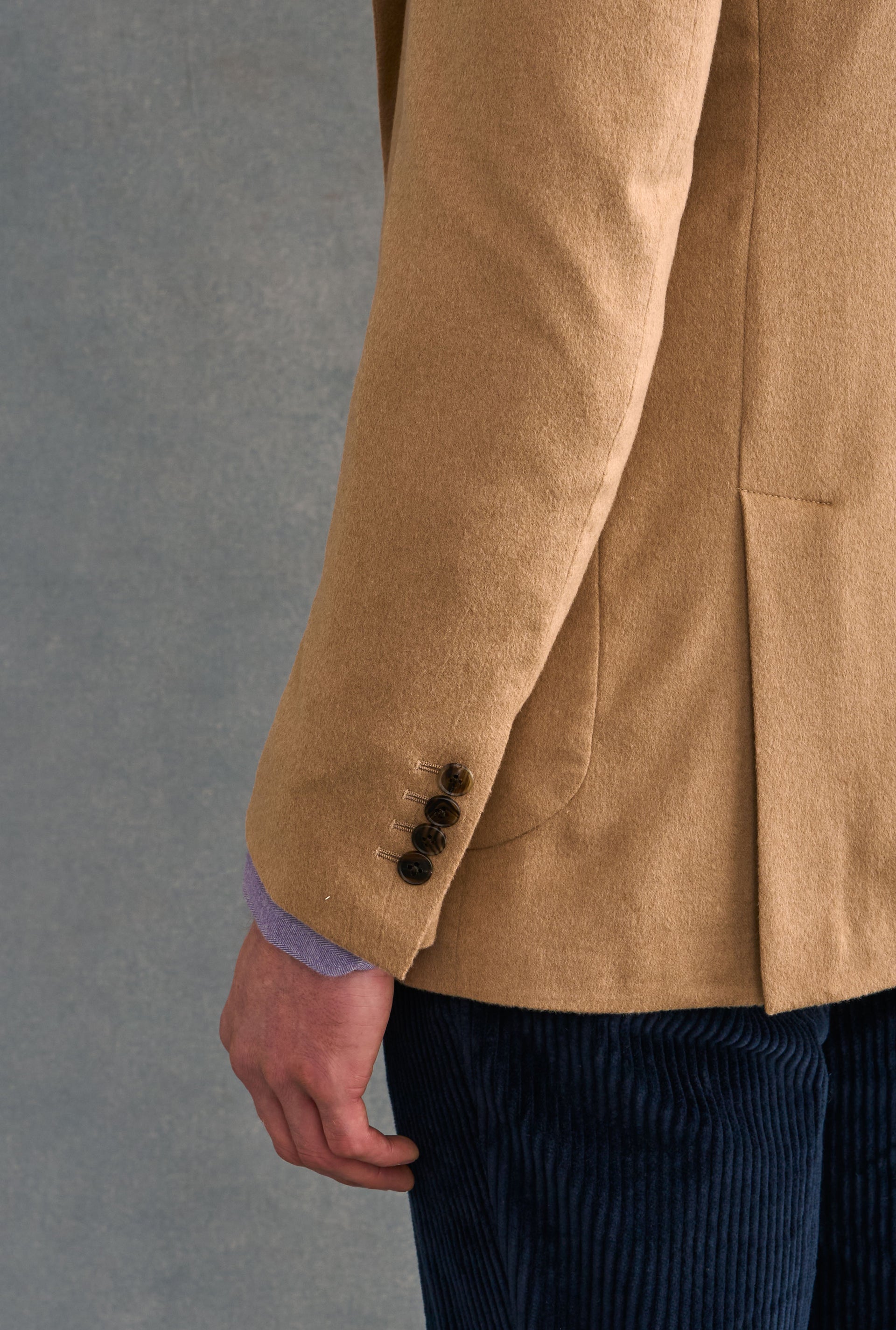 Fawn Single Breasted Camel Hair Jacket