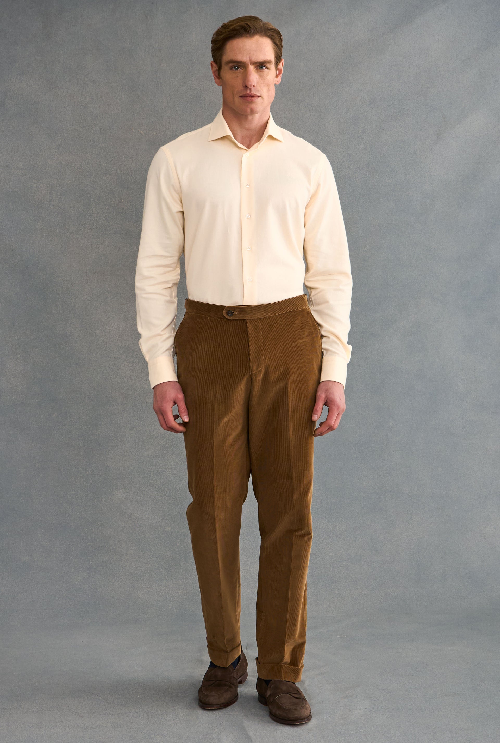 Yellow Cutaway Collar Standard Fit Flannel Shirt