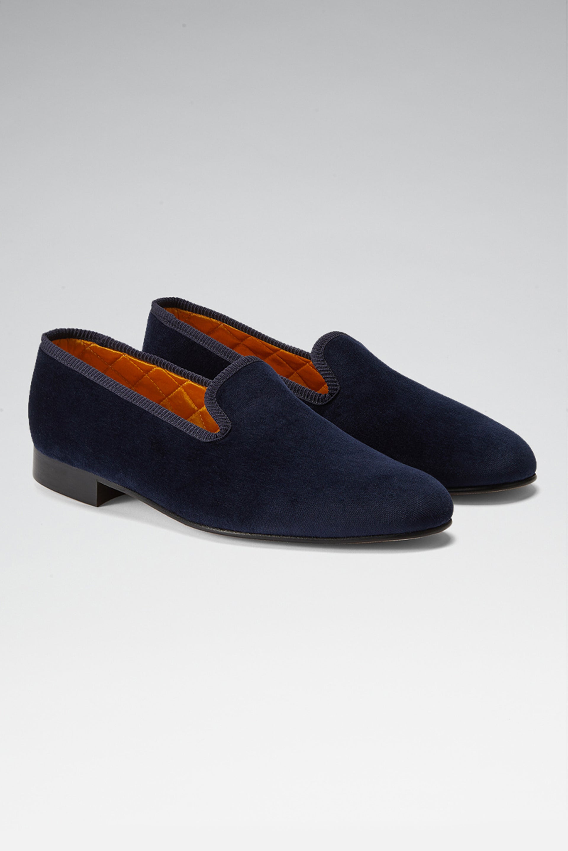 Navy Velvet Dress Slippers