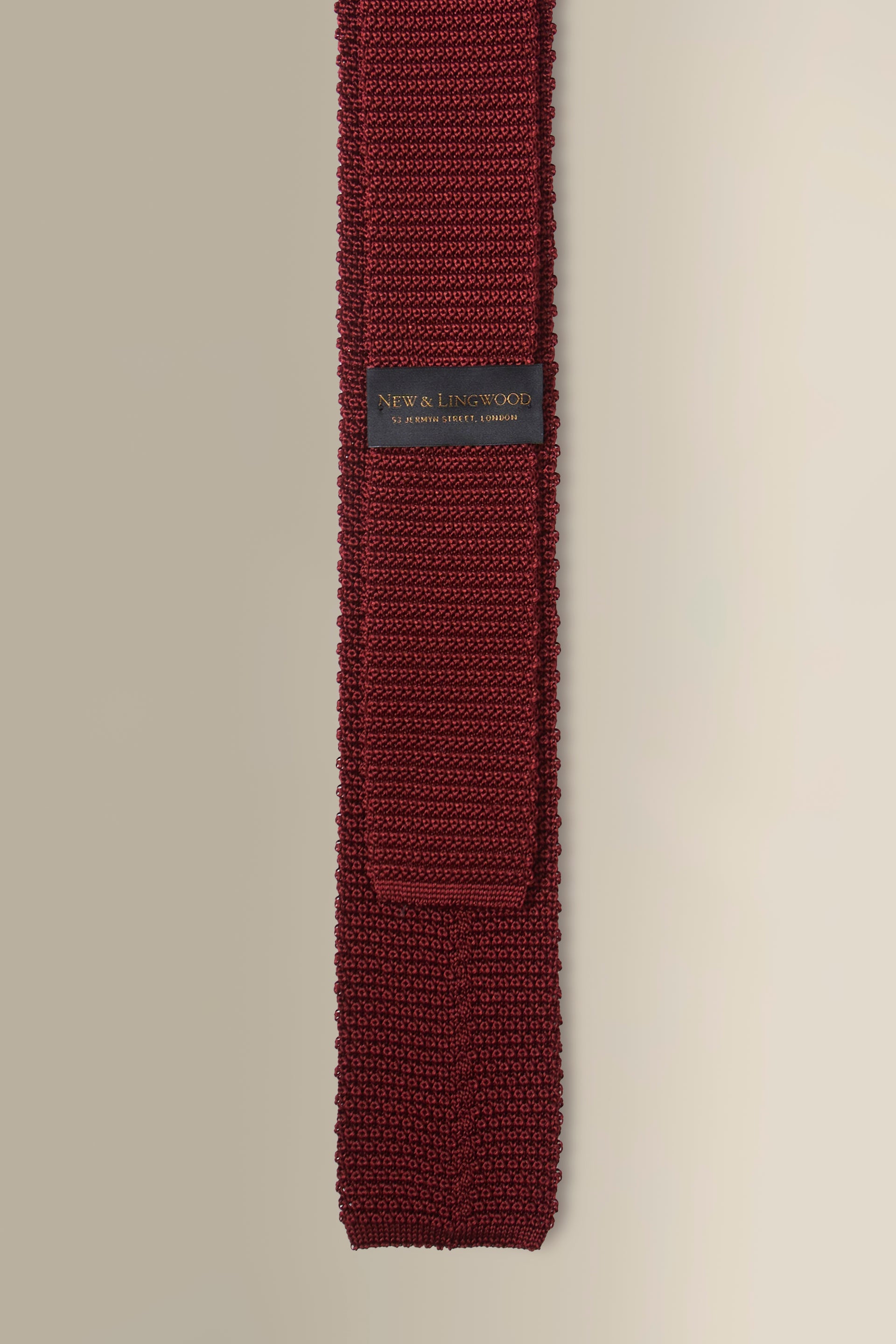 Maroon Knitted Silk Tie