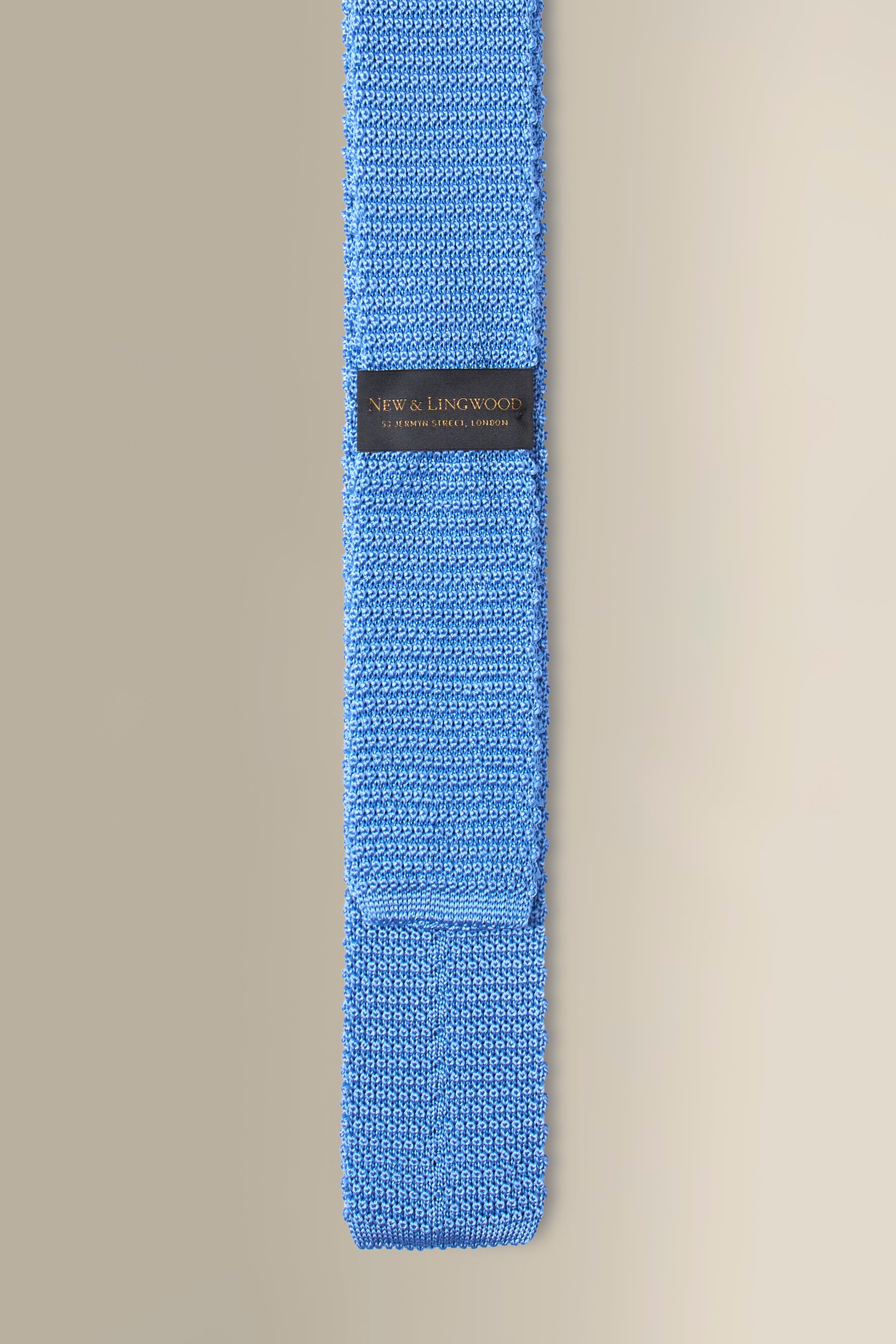 Sky Knitted Silk Tie