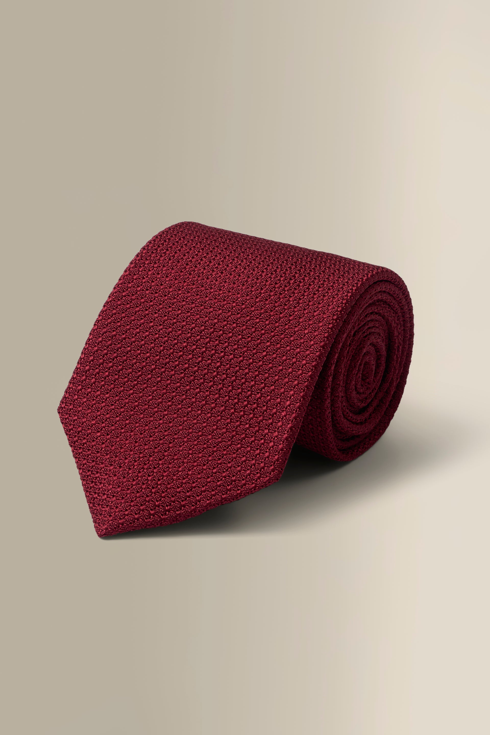 Burgundy Woven Grenadine Tie