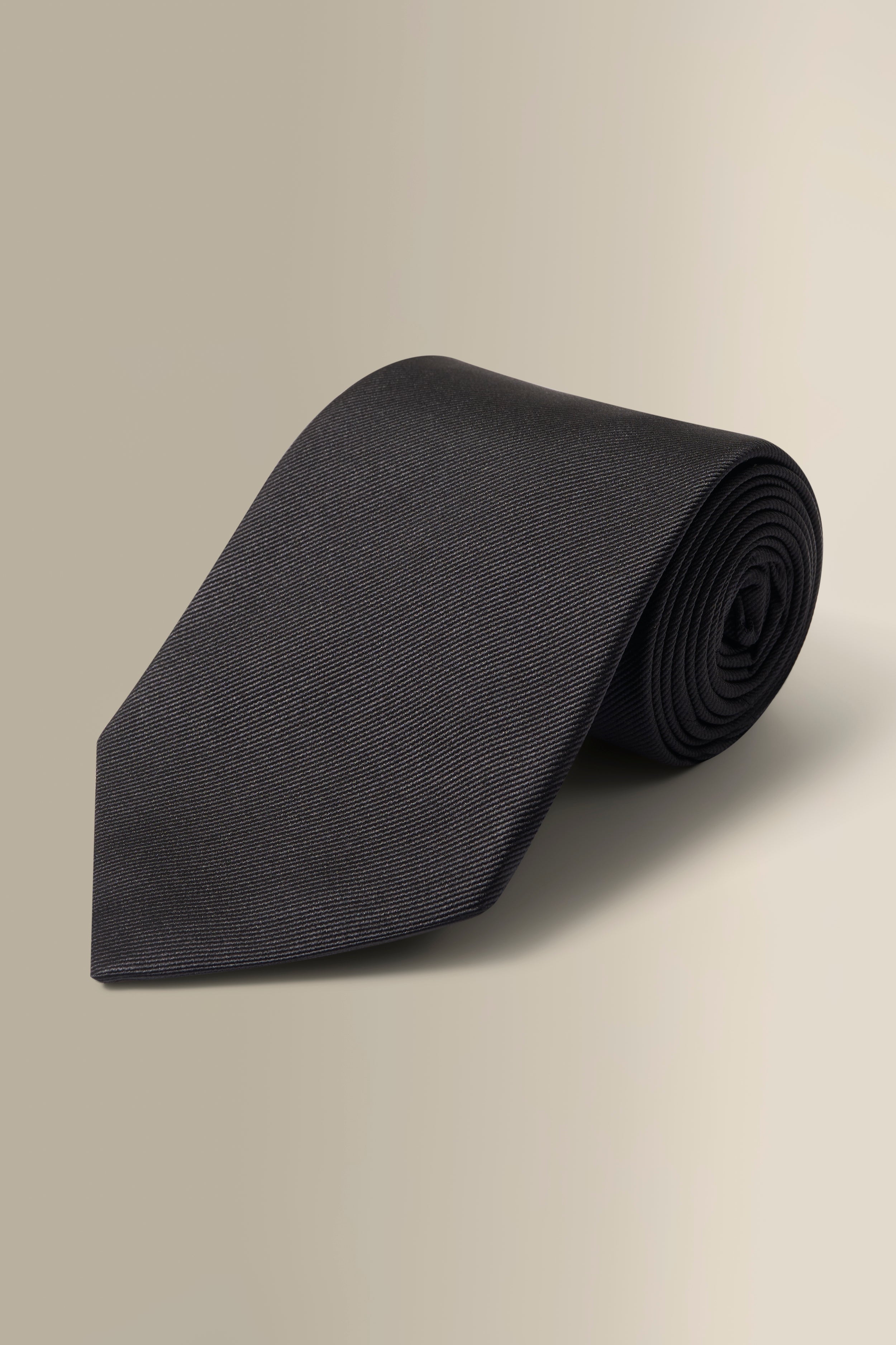 Black Woven Silk Tie