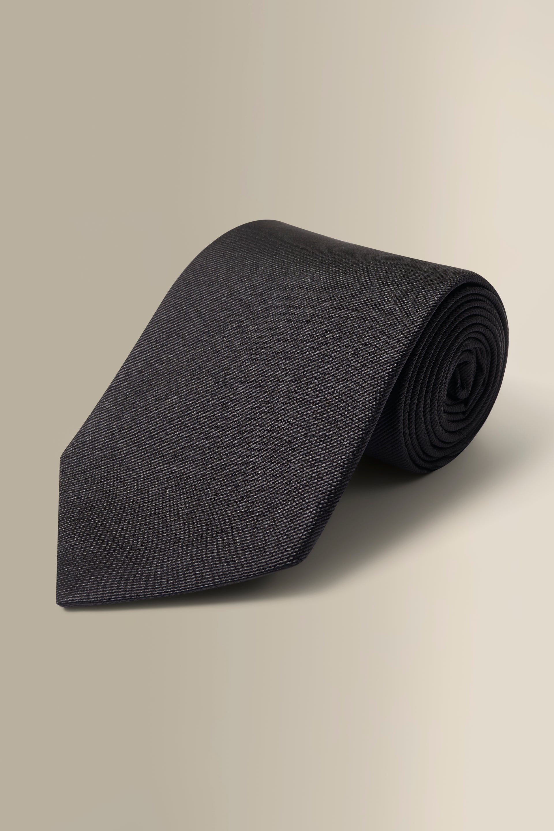 Black Woven Silk Tie