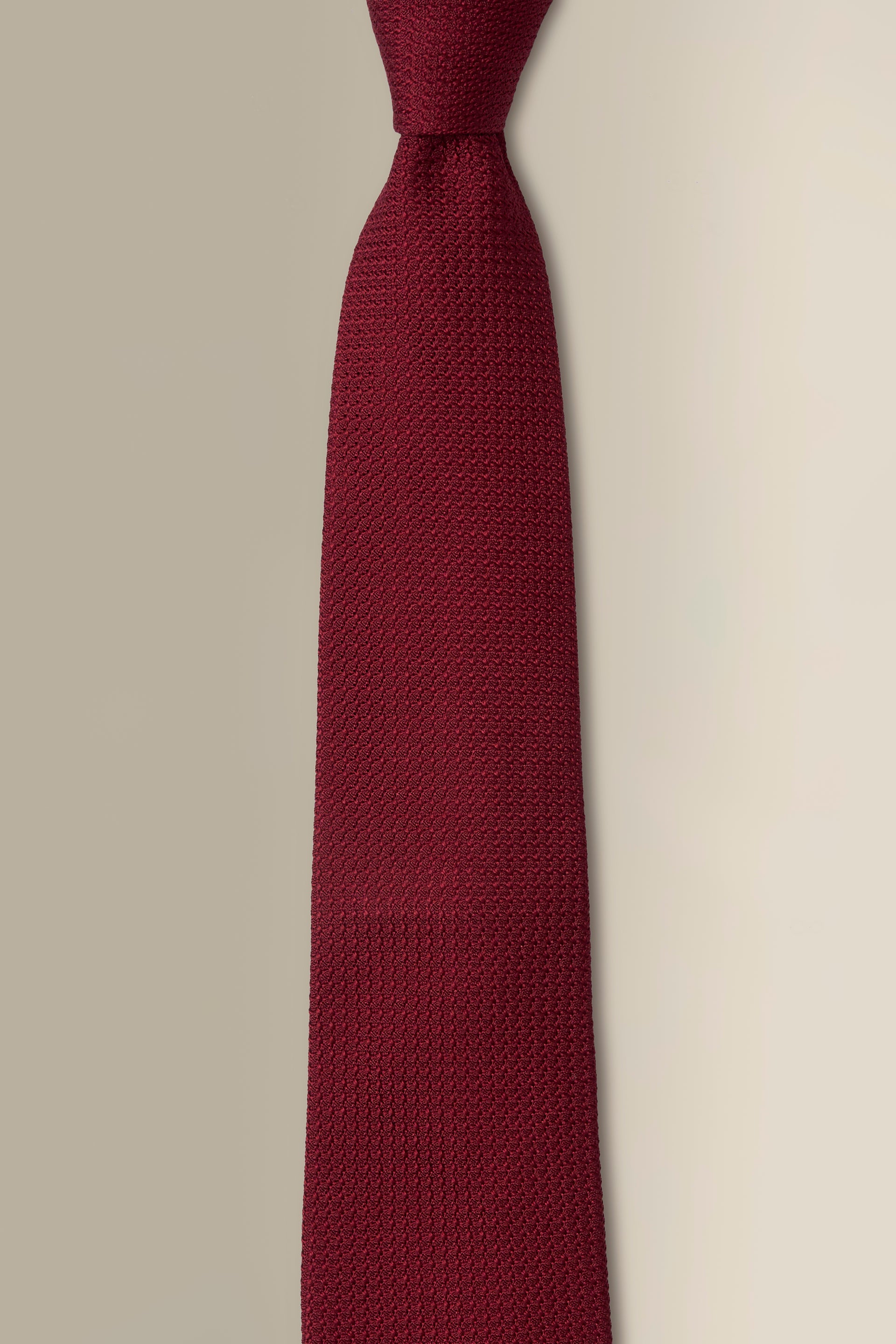 Burgundy Woven Grenadine Tie